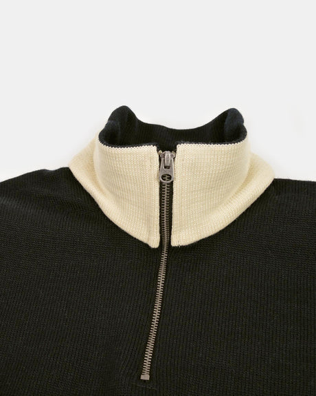 Dehen 1920 Motorcycle Sweater - Black / Off White