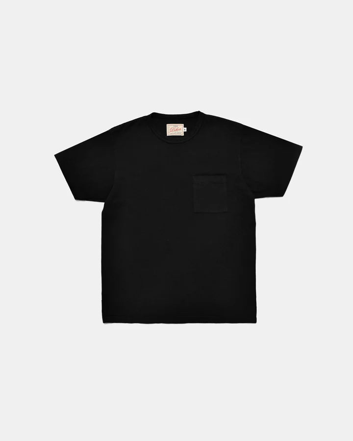 Front of Dehen 1920 Heavy Duty Pocket Tee - Black
