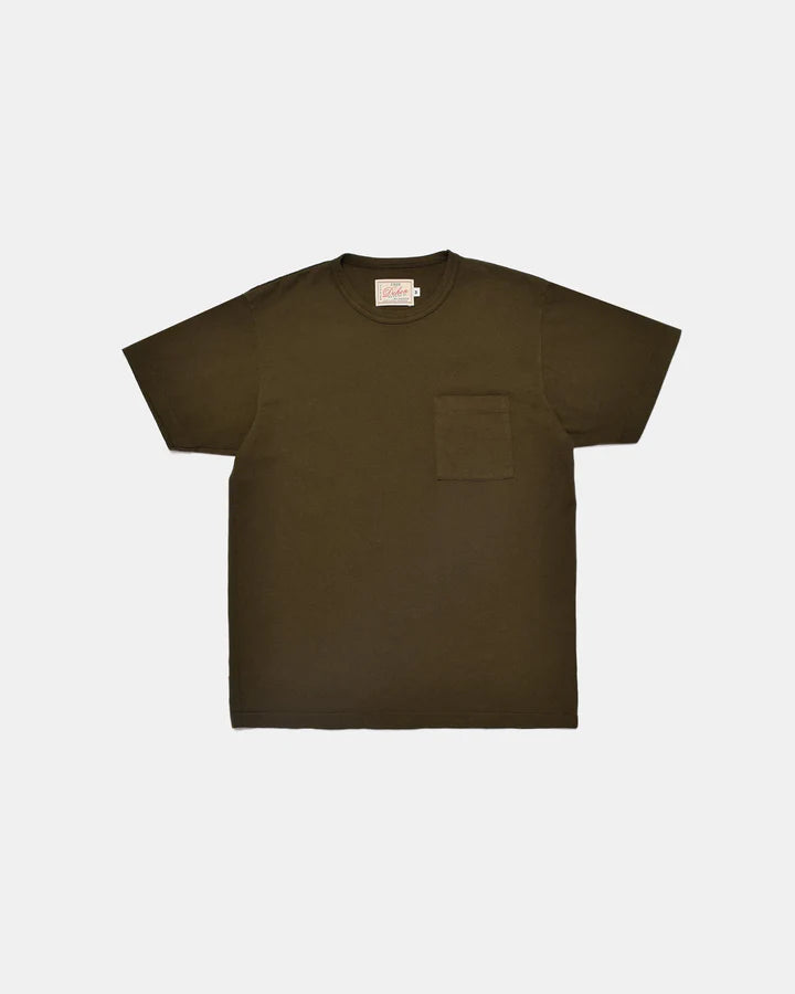 Front of Dehen 1920 Heavy Duty Pocket Tee - Loden