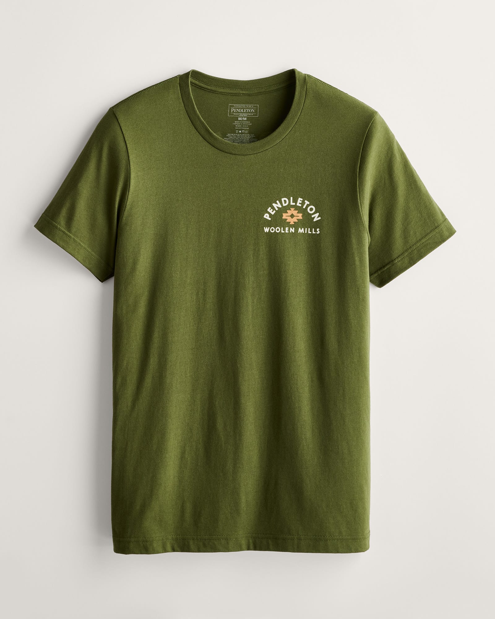 Pendleton Men's Bison Graphic Tee - Military Green/ Multi