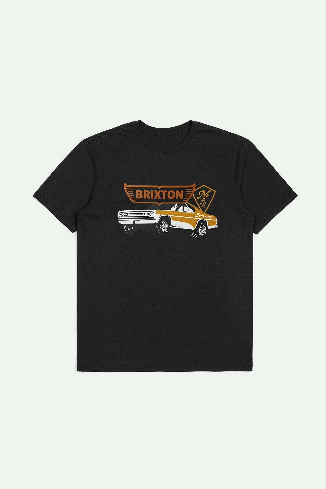 Brixton Men's Barona Short Sleeve Tee Shirt Black