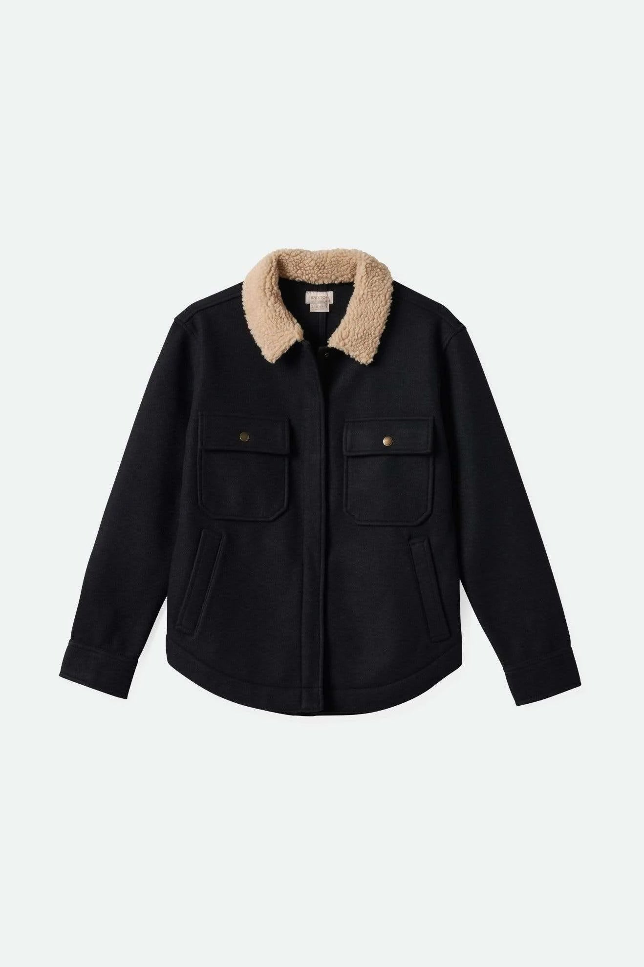 Front of Brixton Women's Durham Shirt Jacket - Black
