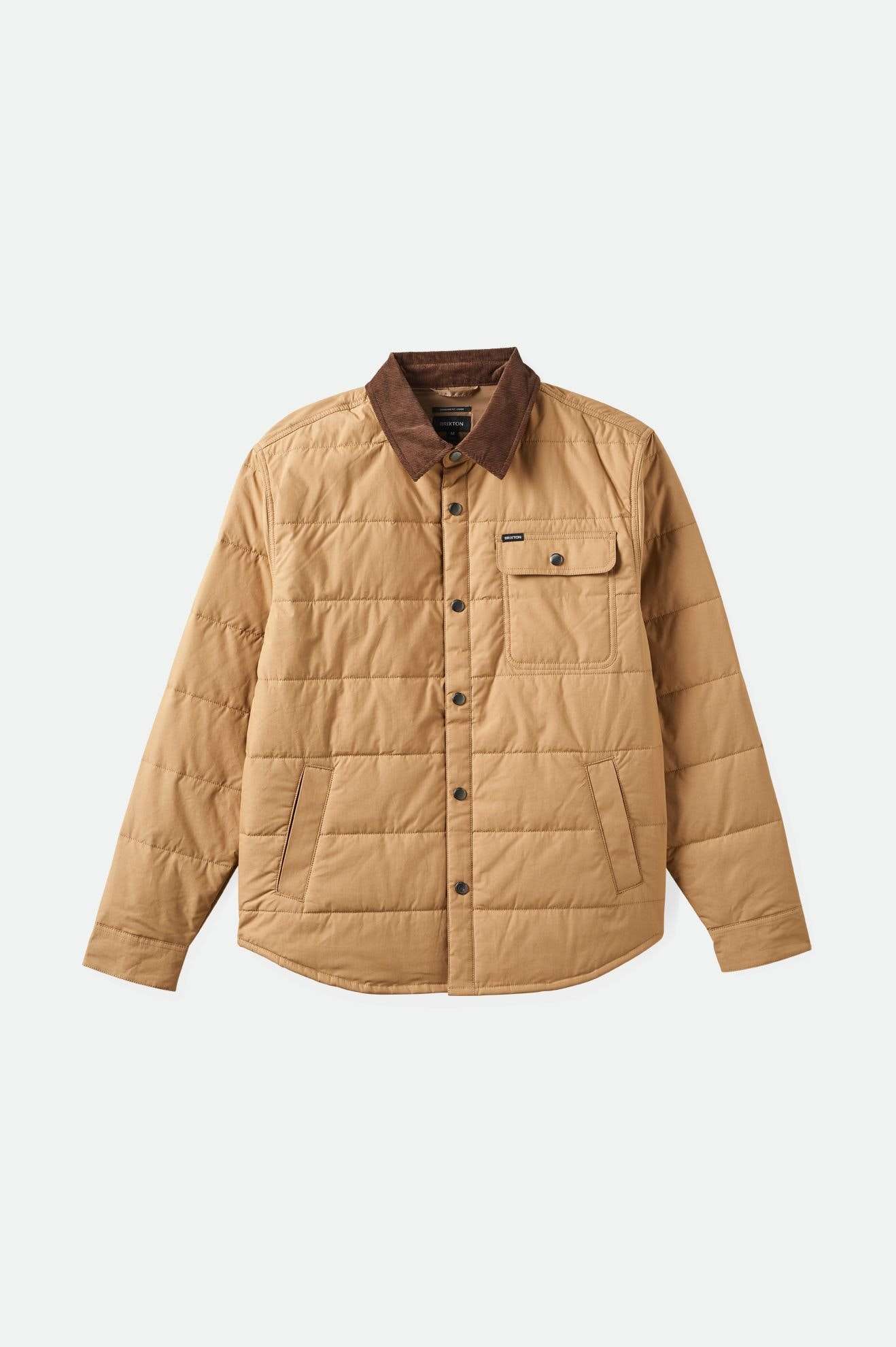 Front of Brixton Men's Cass Jacket - Tigers Eye
