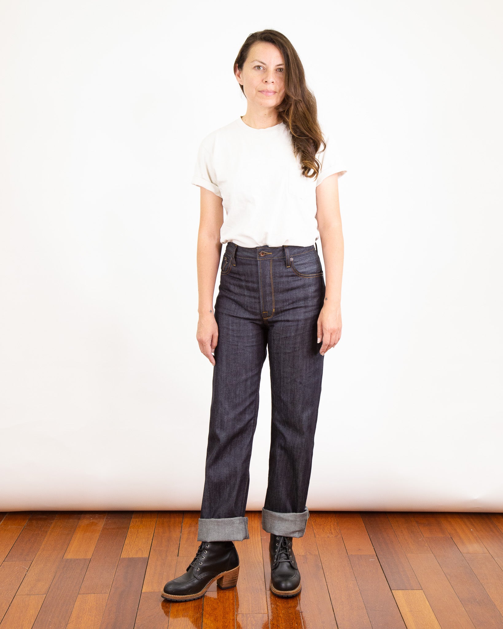 Model Photo of Front of Drifter X081 Jeans