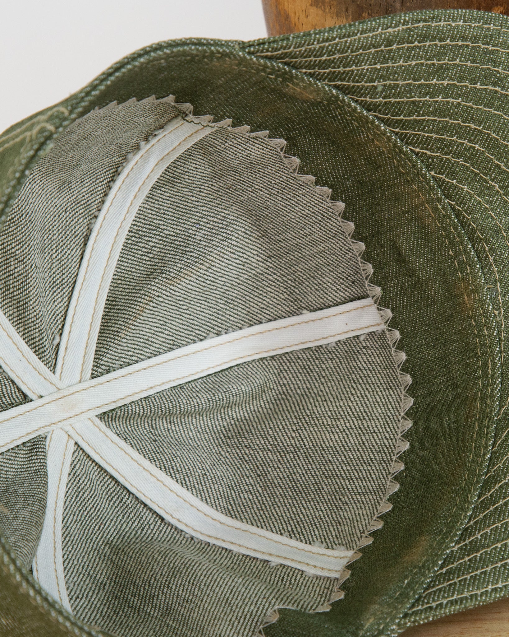 Inside Close Up of X079 Pistachio Mechanic Hat