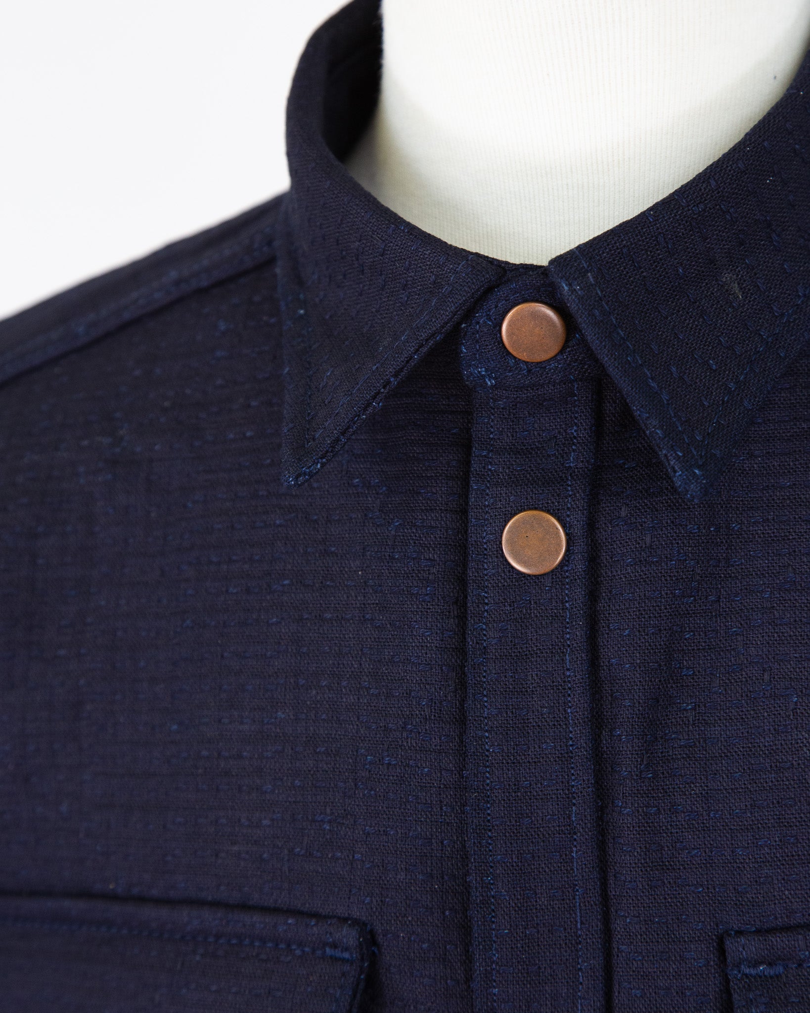 Eliminator Unshin Sashiko 13 Oz Dark Indigo Shirt