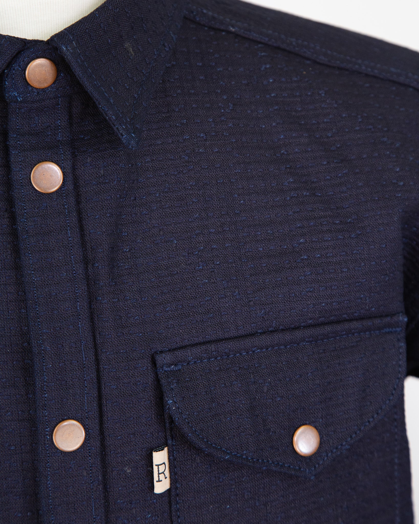 Eliminator Unshin Sashiko 13 Oz Dark Indigo Shirt