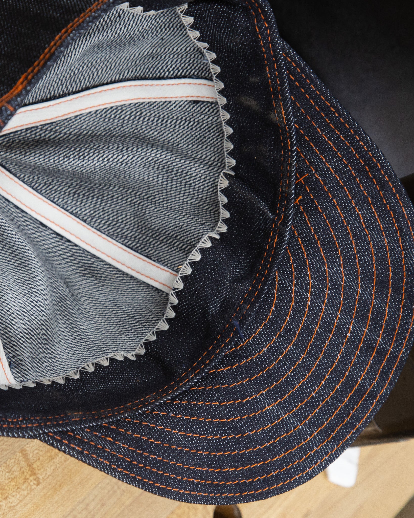 Full Service X124 Mechanic Hat 16 Oz Slub Indigo Denim