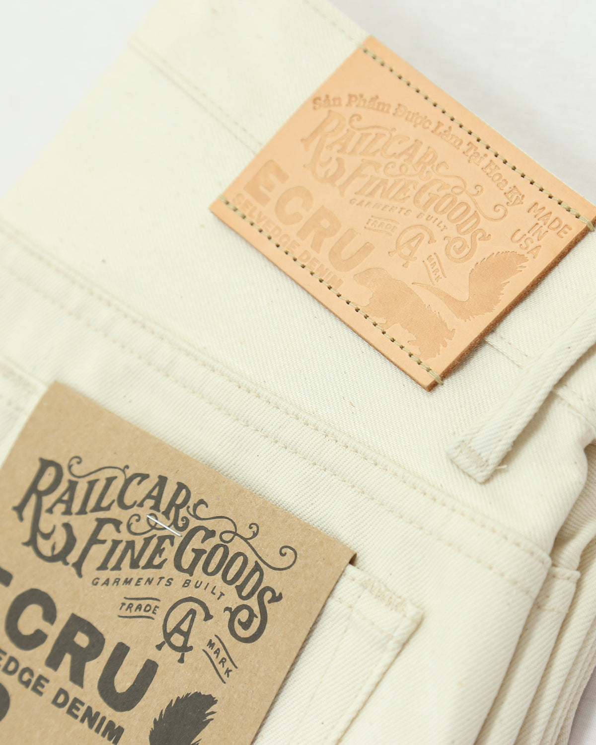 Rebels X105 Modern Straight Leg 12 Oz Ecru Natural Selvedge