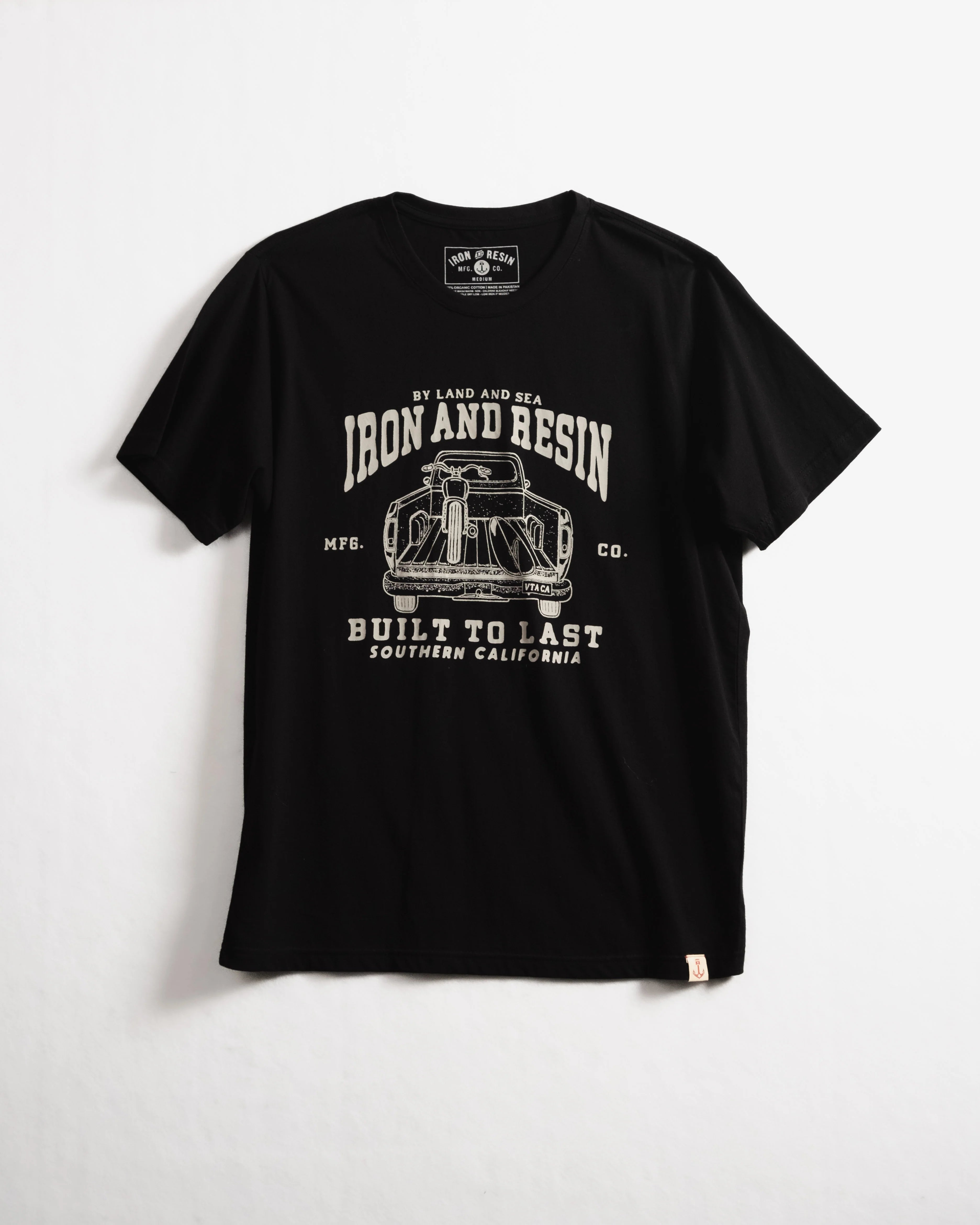 Front of Iron & Resin Men's Pickup Love Tee - Black