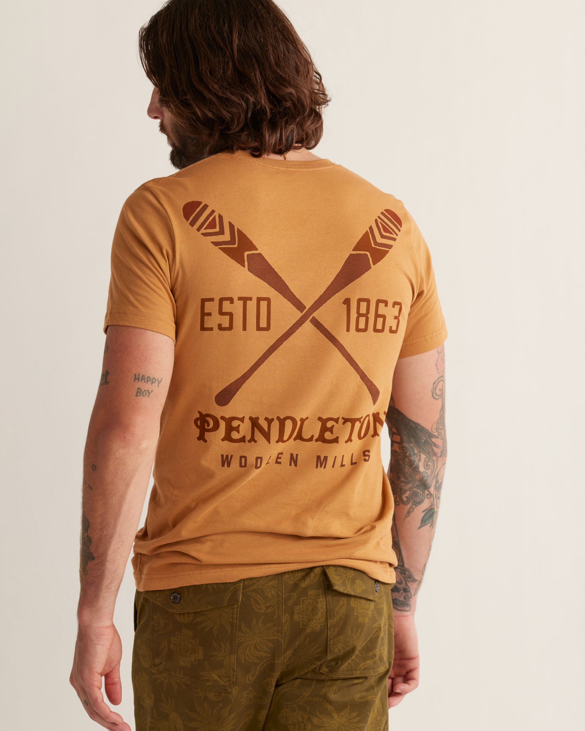 Pendleton Men's Paddle Graphic Tee - Toast/Brown