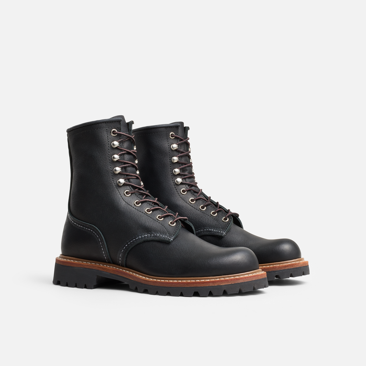 Red Wing Men's Logger in Black Oil Slick Leather 04501