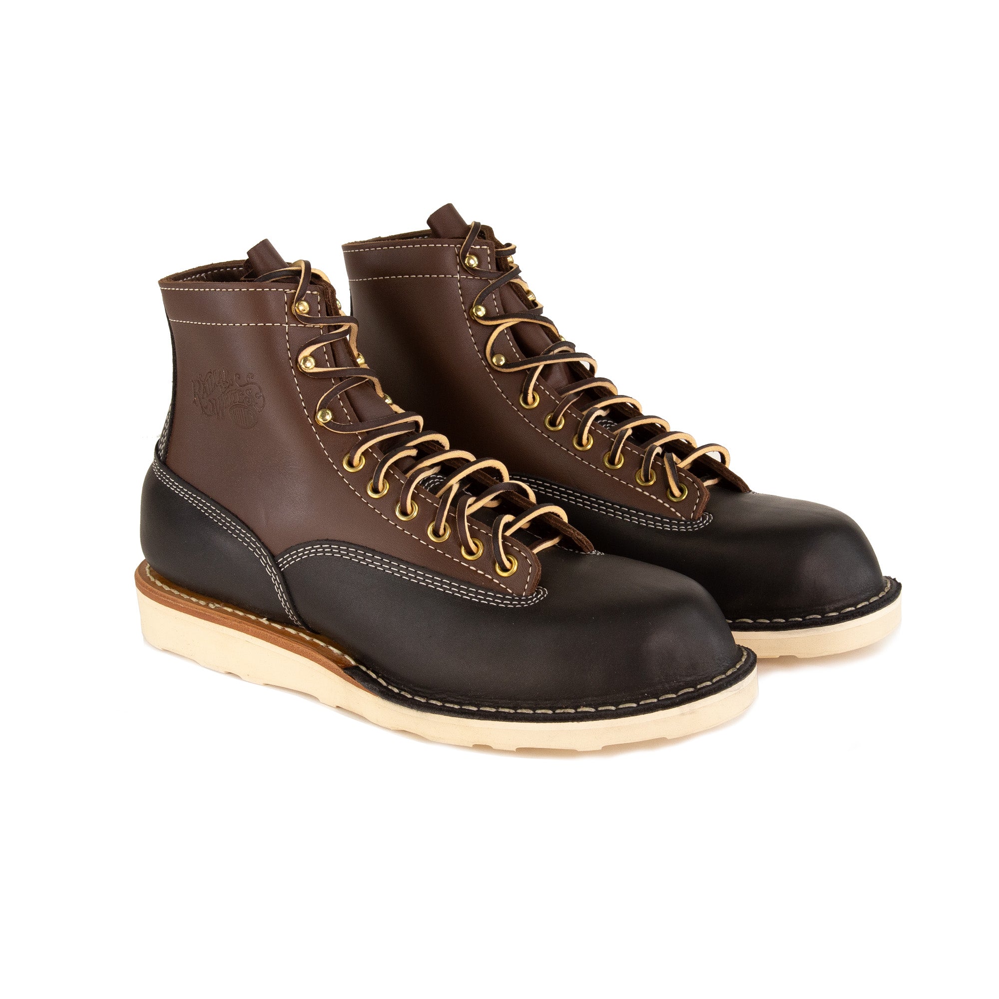 Front Angle of Railcar X Whites 610 Collaboration Boots