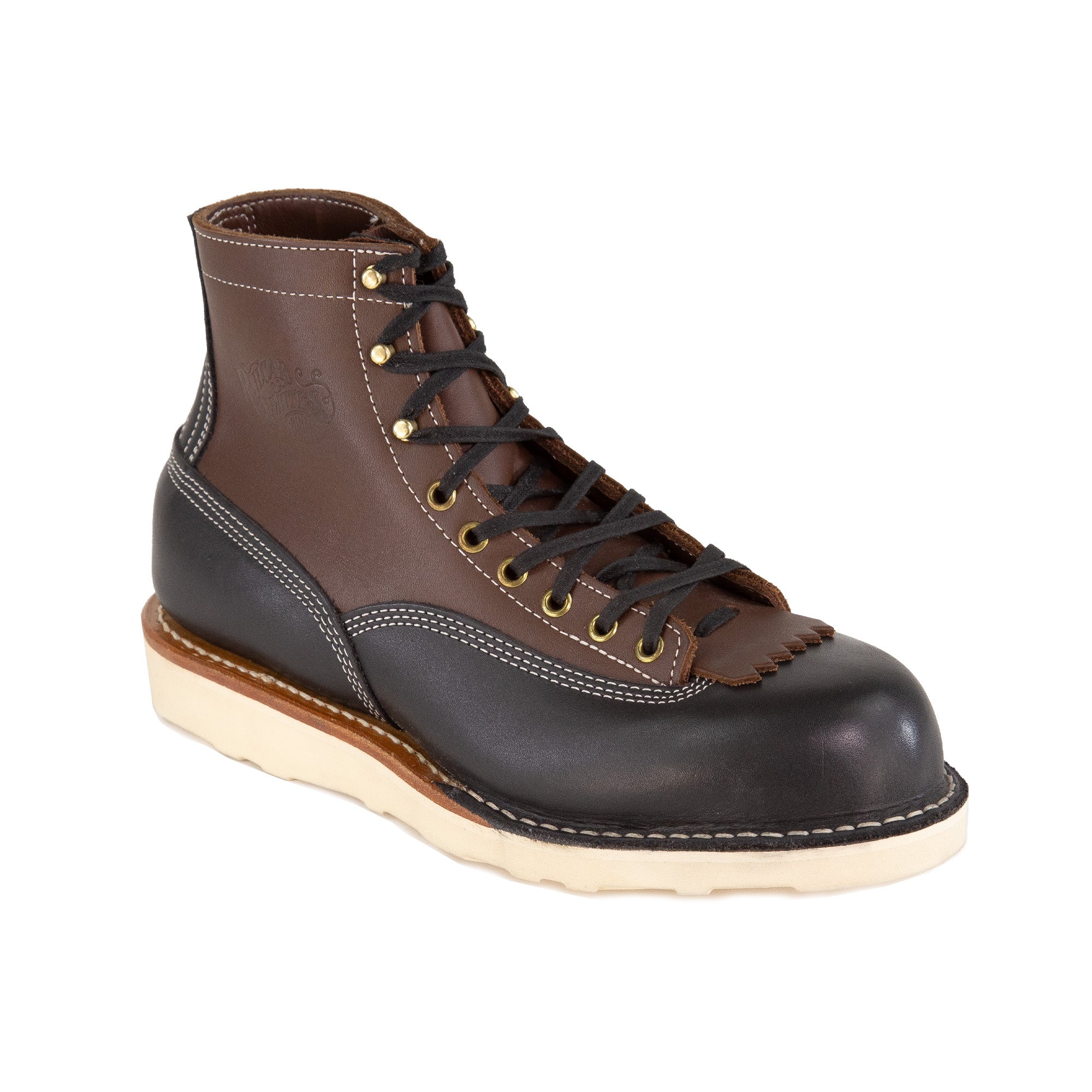 Front Angle of Railcar X Whites 610 Collaboration Boots