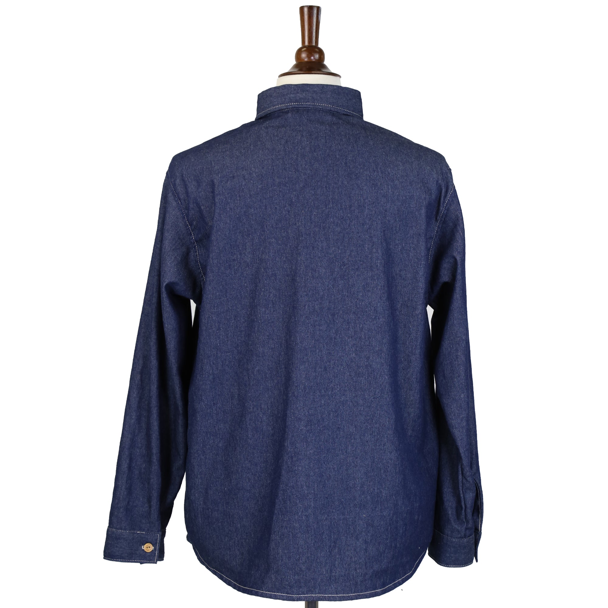 Back of Speed Prewashed Indigo Chambray Shirt