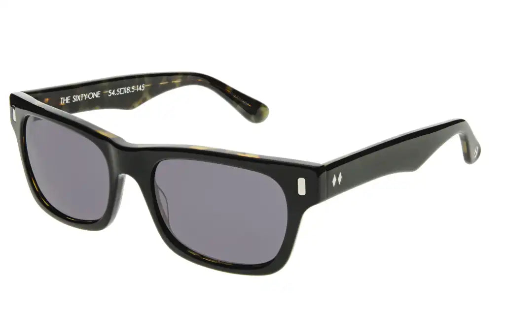 Tres Noir Sixty-One (Black+Blonde Tortoise - Smoke Lens)