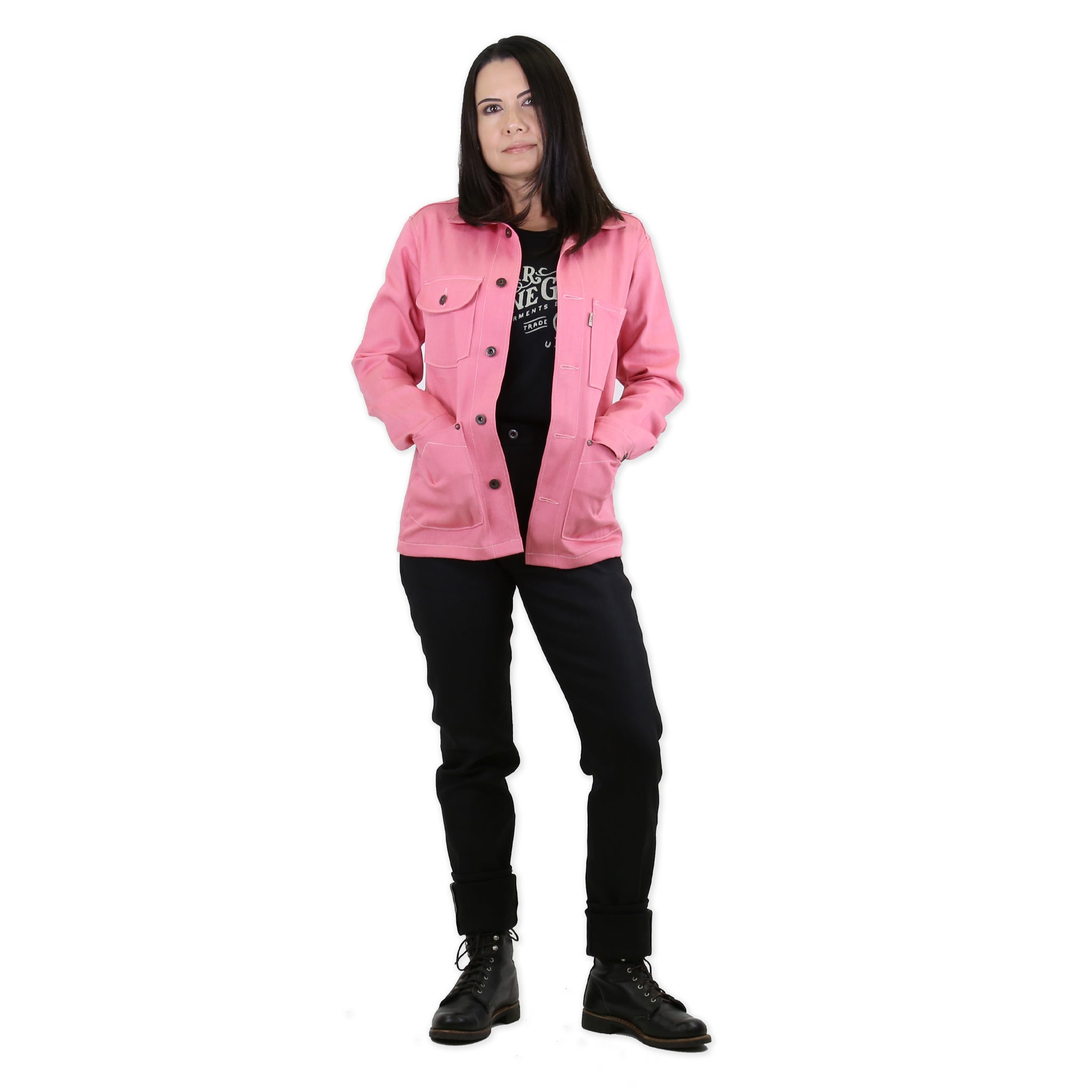 Women's Chore Coat Breast Cancer Pink Selvedge