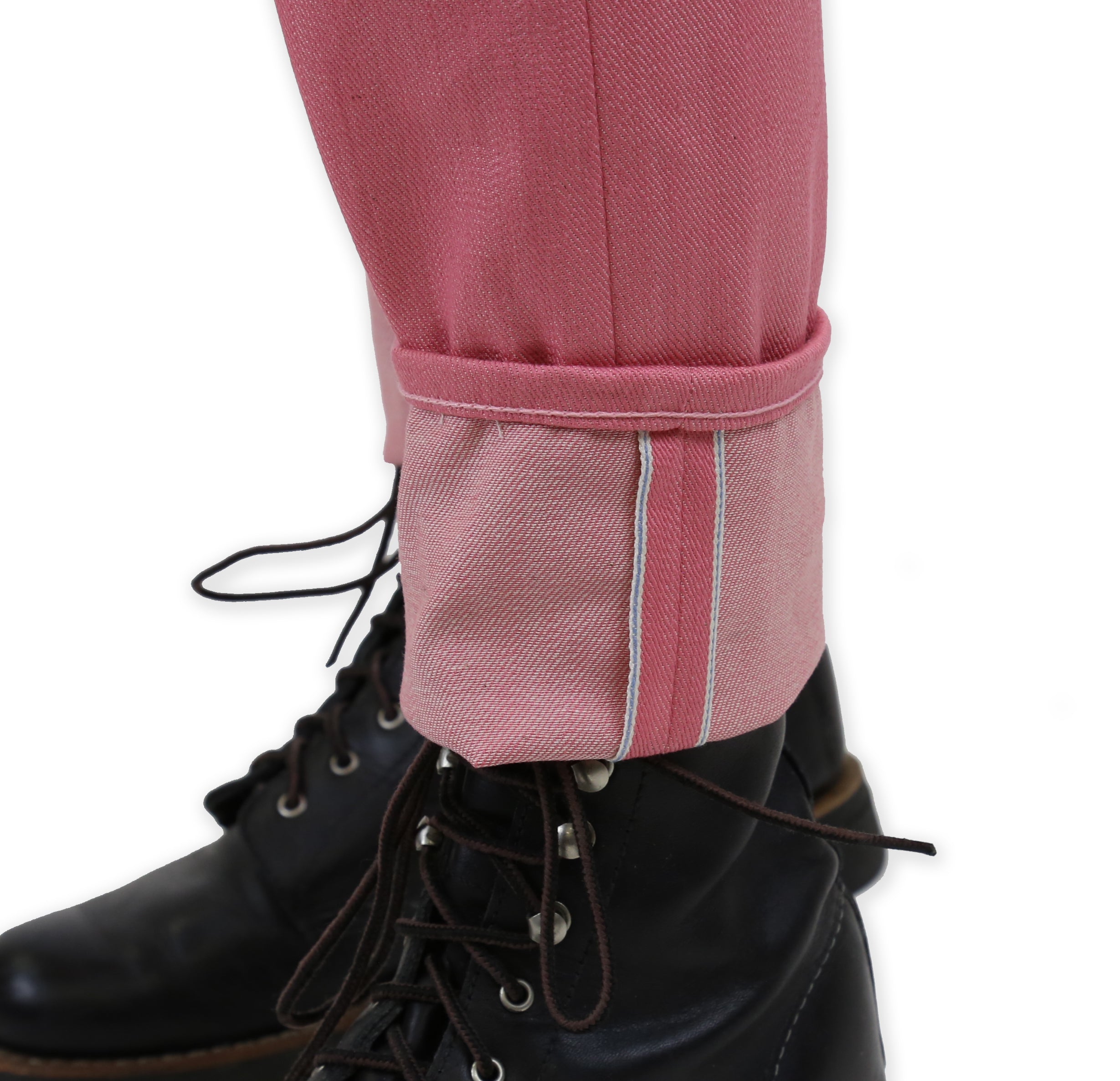 Vixen Pink Selvedge Stretch Medium High Waist Skinny