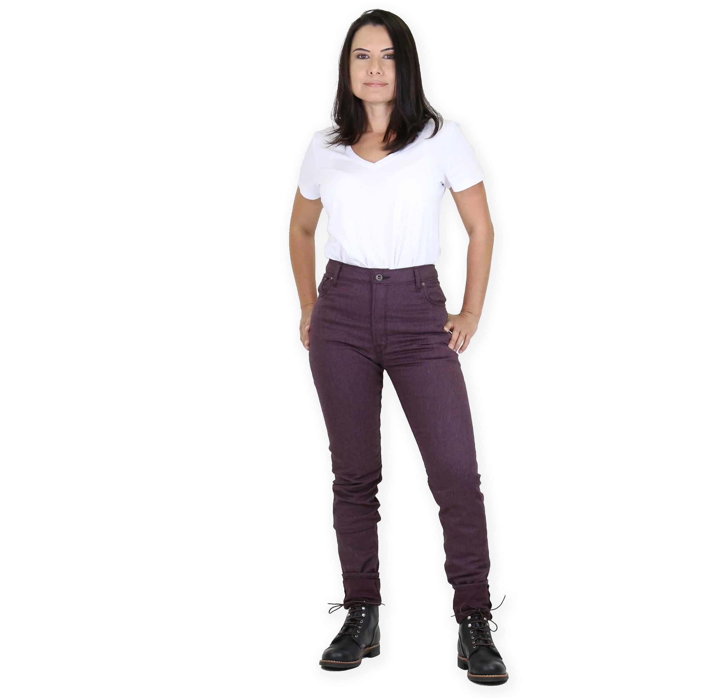 Vixen Plum Medium High Waist Skinny