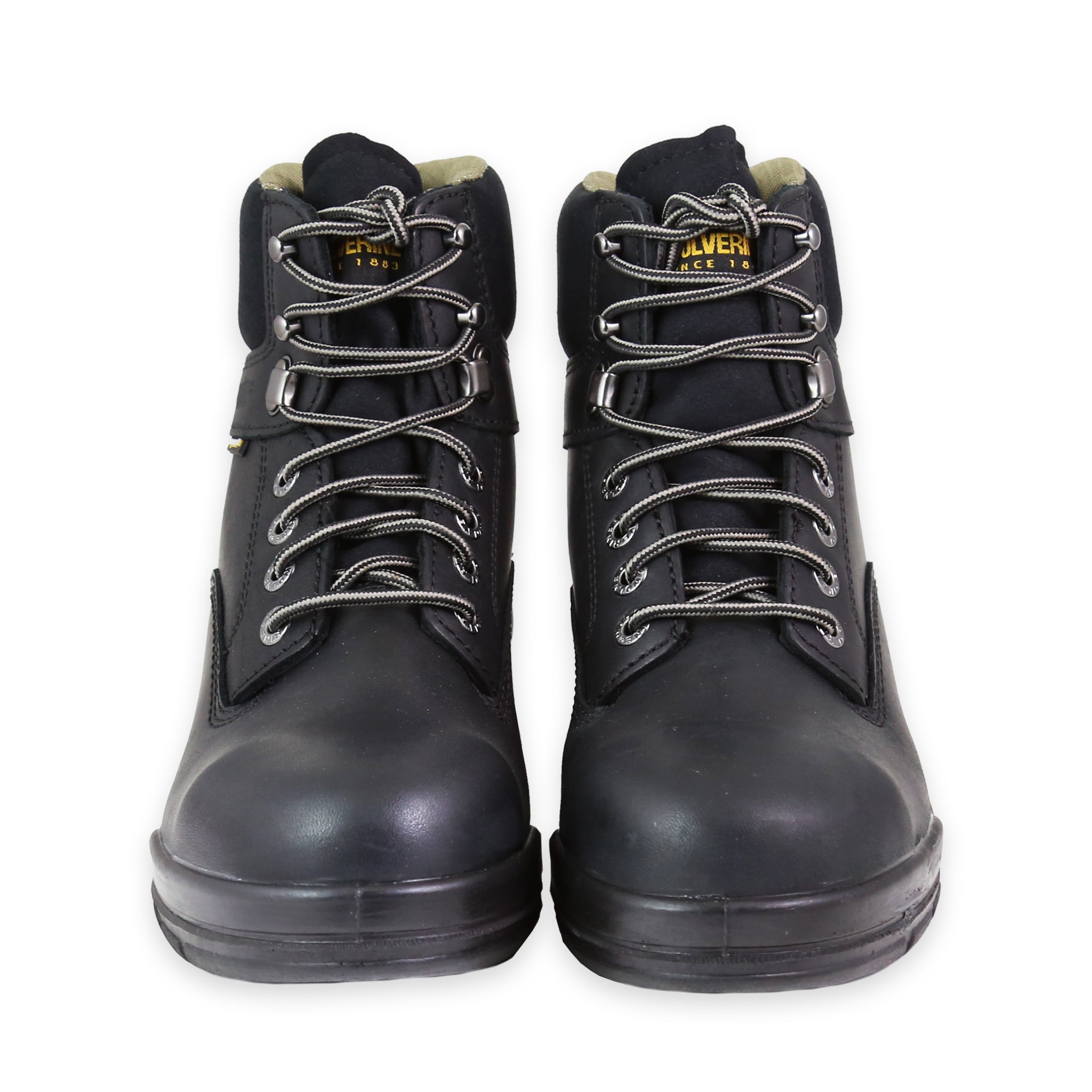 Front of WOLVERINE WORK STEEL TOE DURASHOCK BLACK