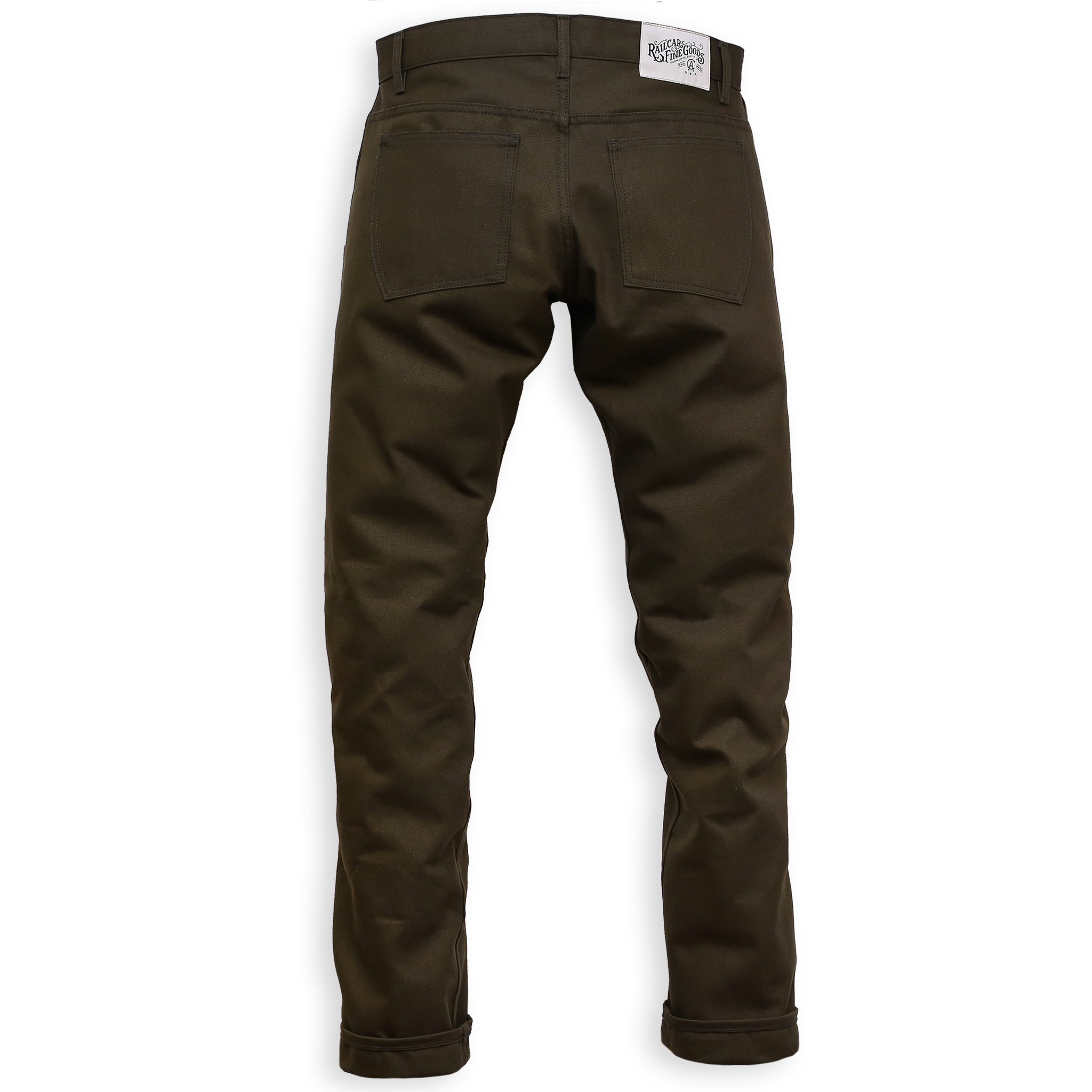 Back of Flight Trouser Seaweed Green