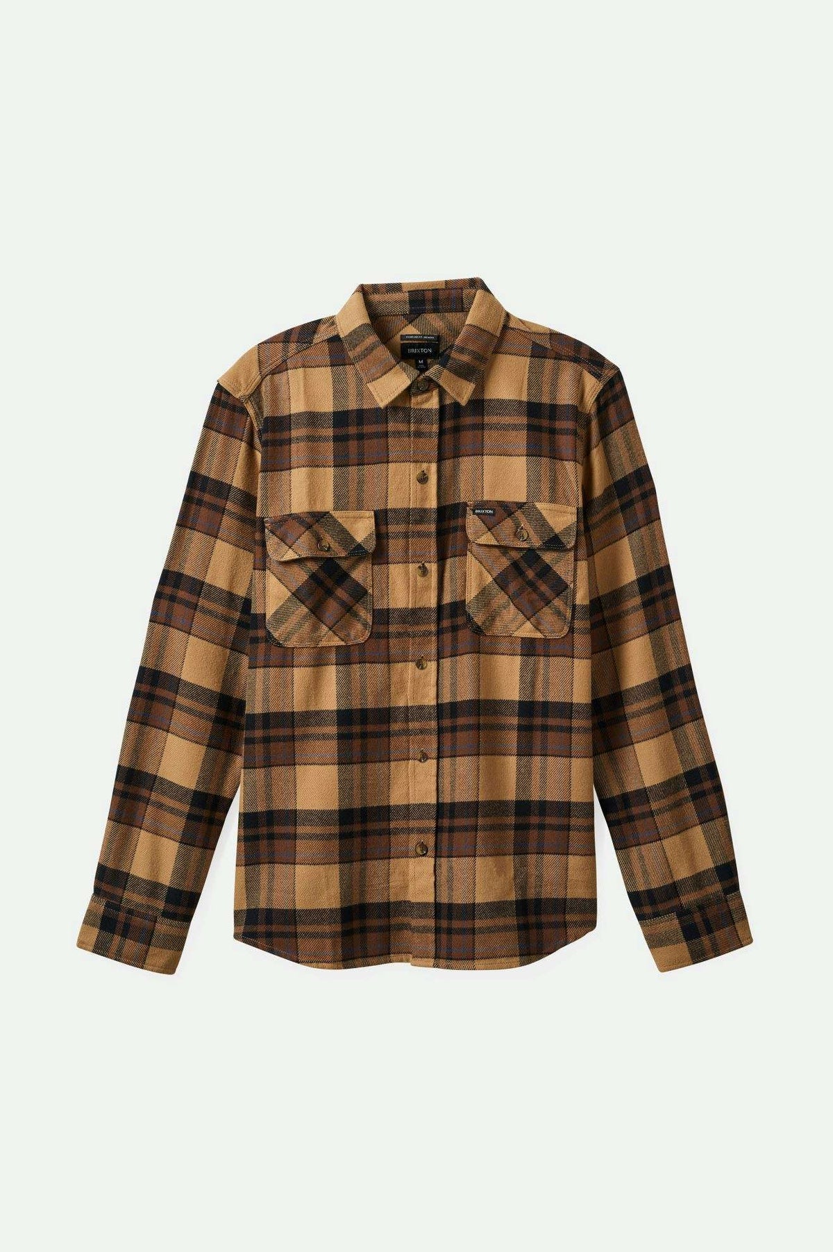 Bowery Flannel Tigers Eye Pinecone Brown Washed