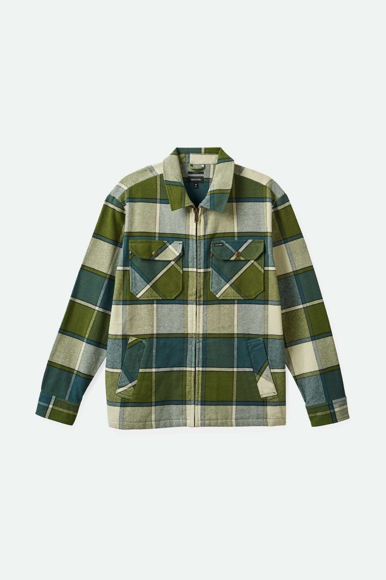 Brixton Men's Motor Zip Jacket - Blue Mirage/Dill Plaid – Railcar