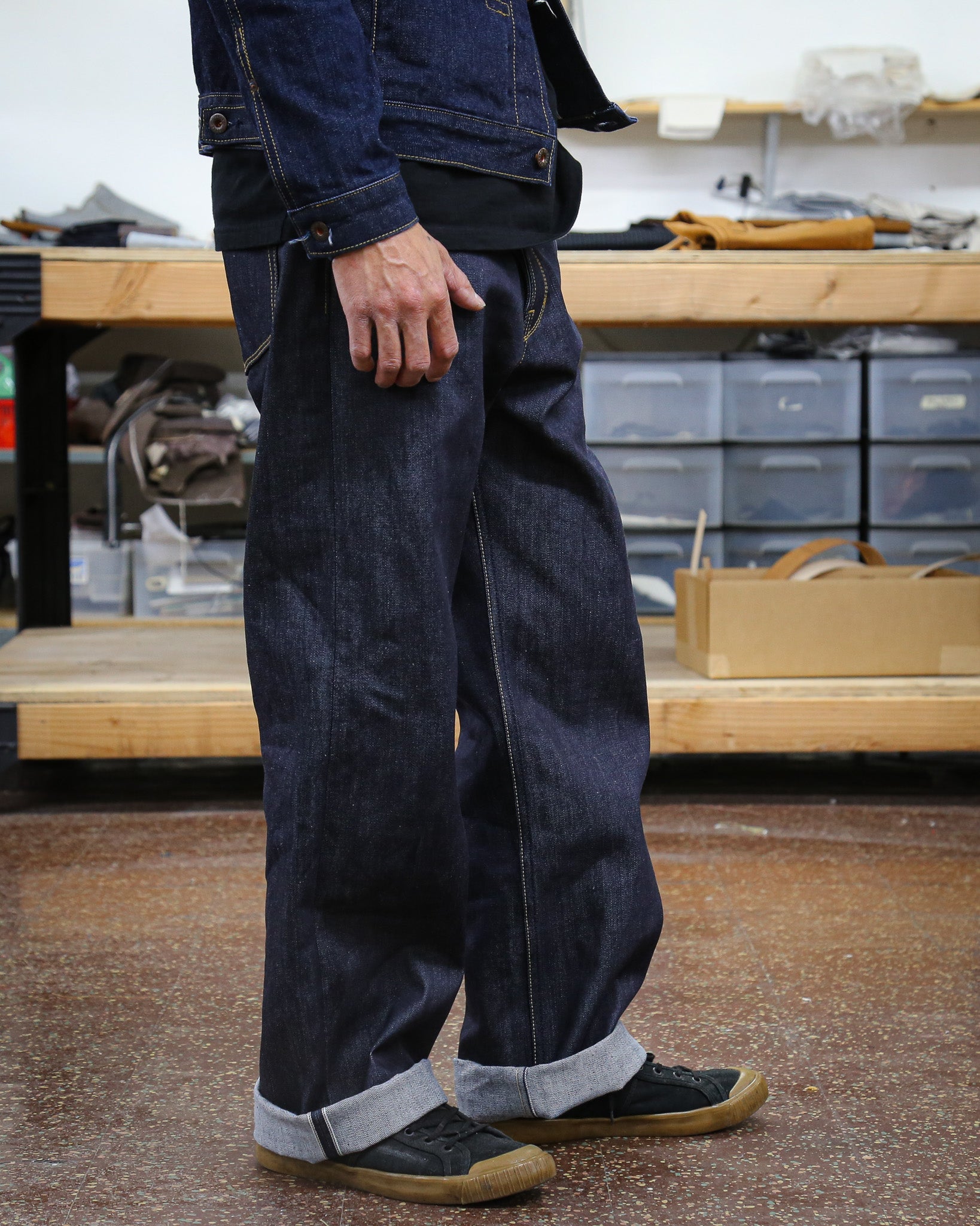 Switcher X110 Full Leg, Wide Leg Fit 13.5 Oz Classic Indigo Selvedge