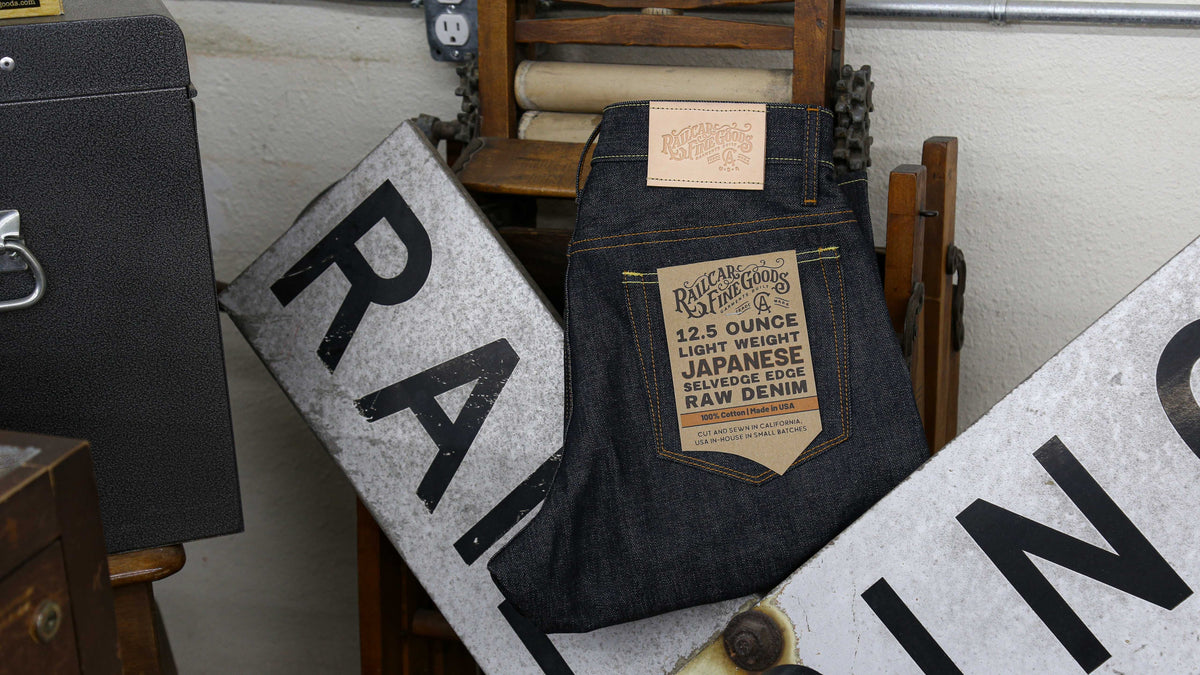 X136 selvedge raw denim jeans