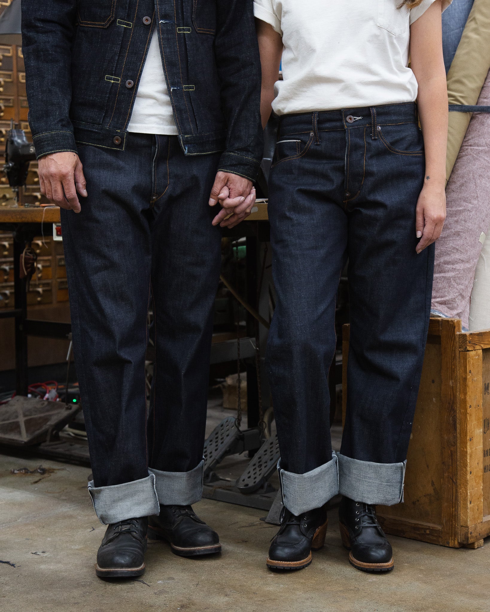 Model Photo of Men's and Women's Jeans