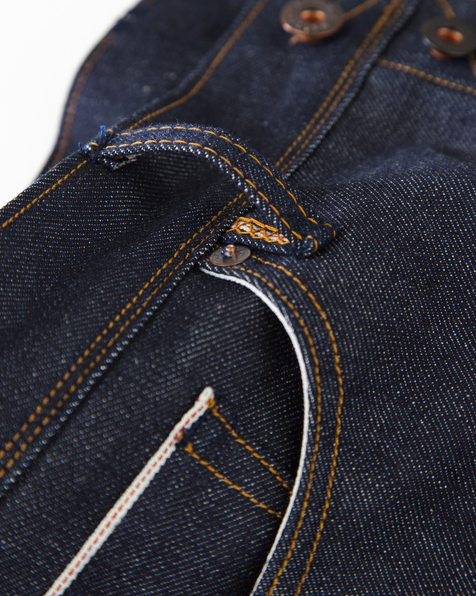 Close Up of Rivet and Belt Loop of Railcar Black Lot 001