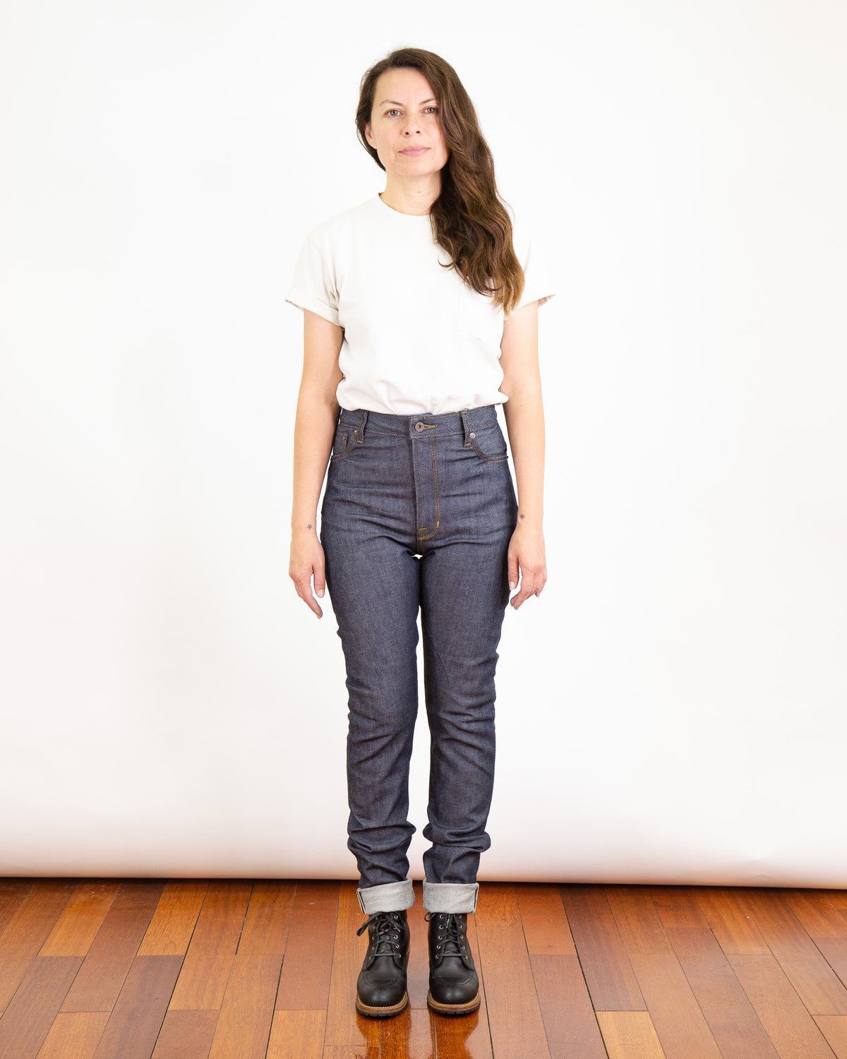 Vixen Pure Natural Selvedge 4 Way Stretch Medium High Waist Skinny