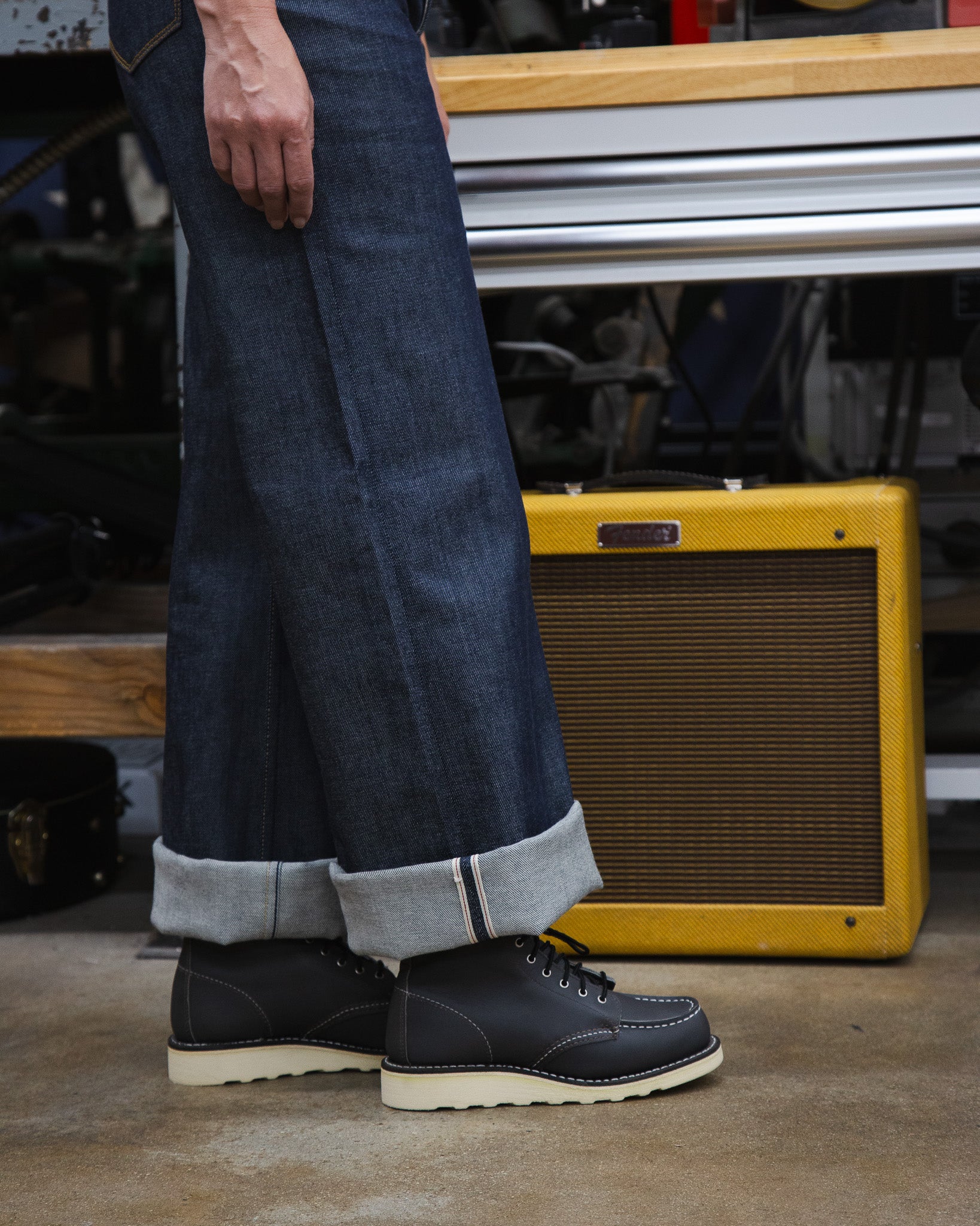 Lifestyle Photo of Cuff Detail of Emily X114 Jeans