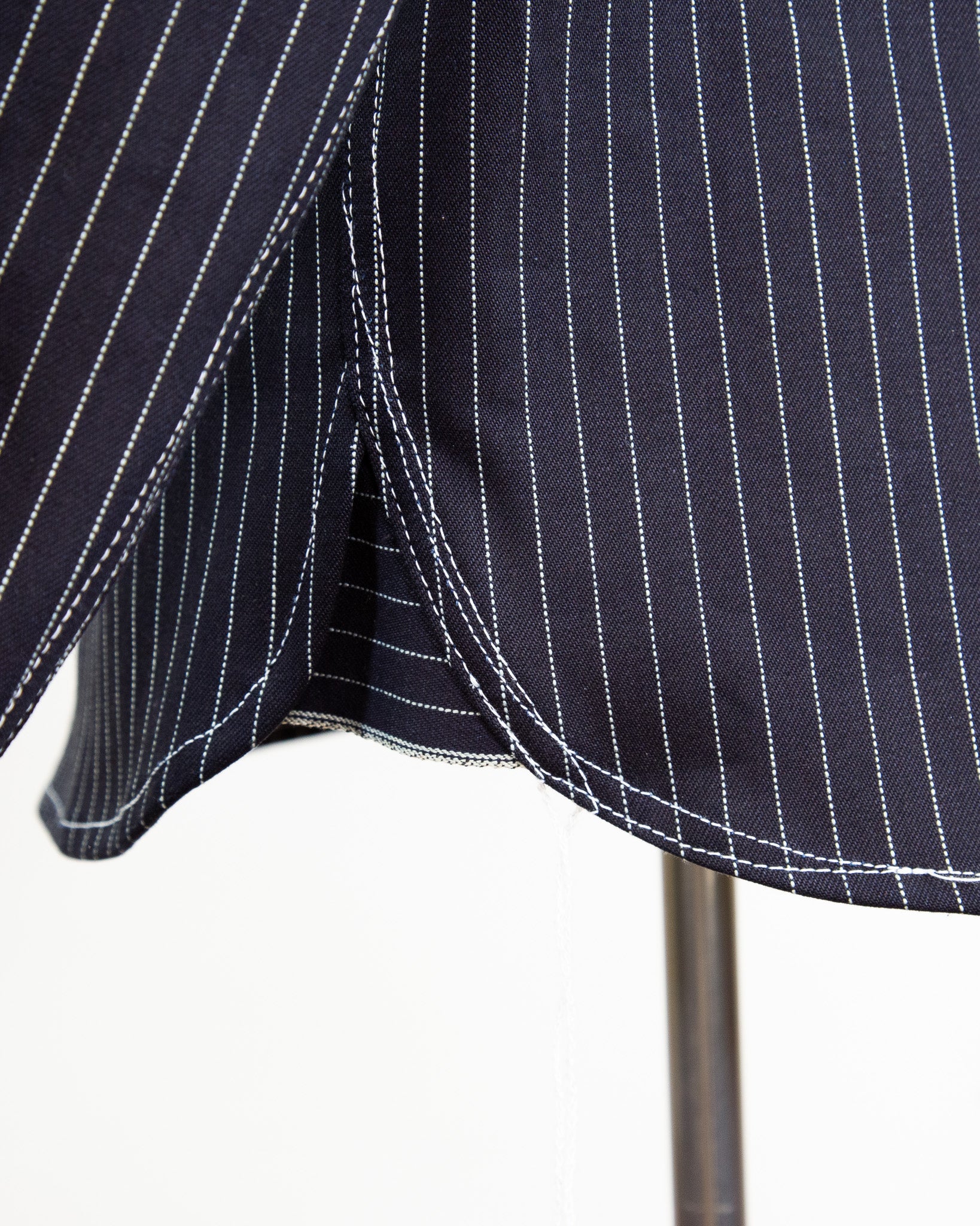 Gusset Detail of Eliminator Shadow Wabash 13.75 Oz Dark Indigo Selvedge Shirt