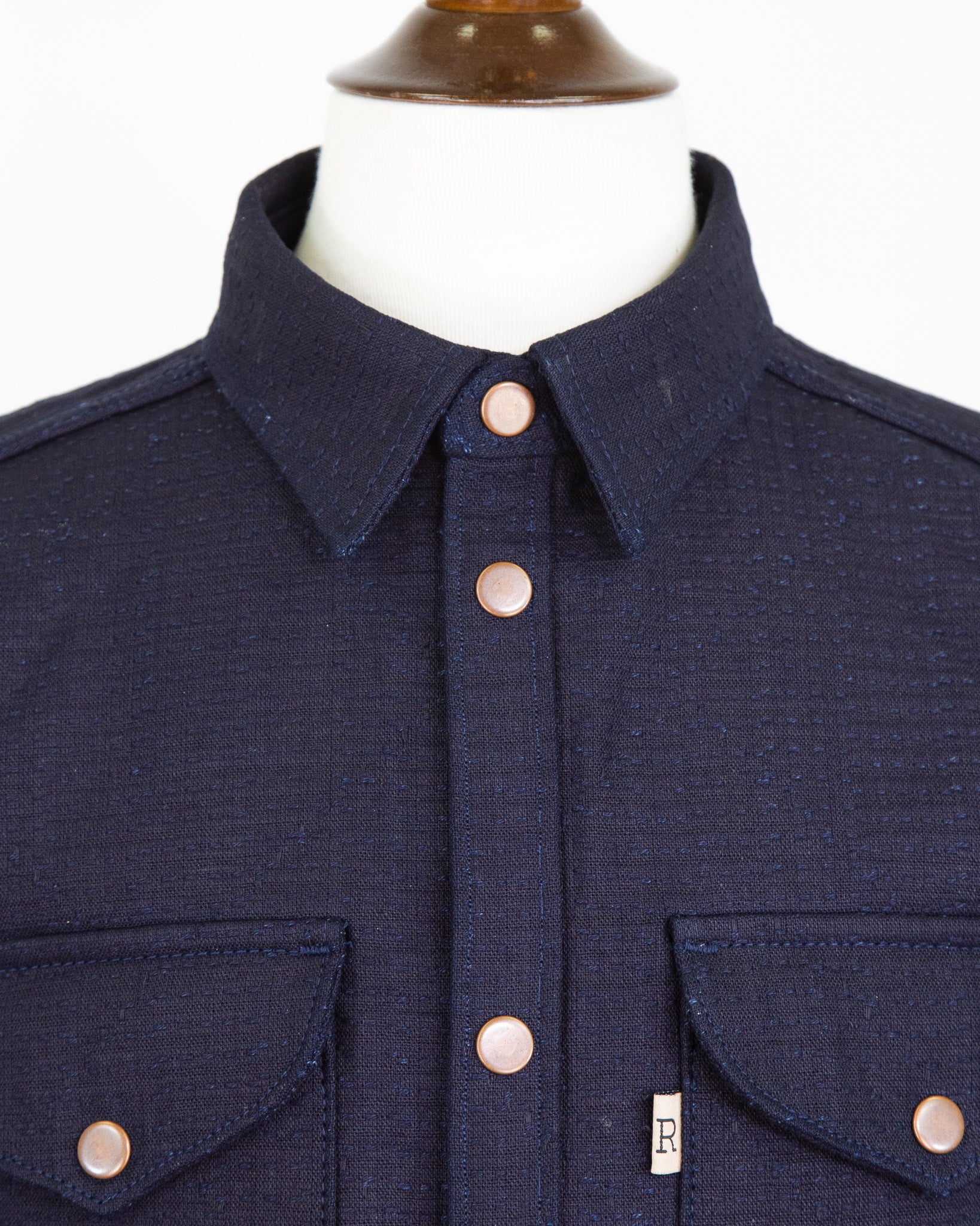 Eliminator Unshin Sashiko 13 Oz Dark Indigo Shirt