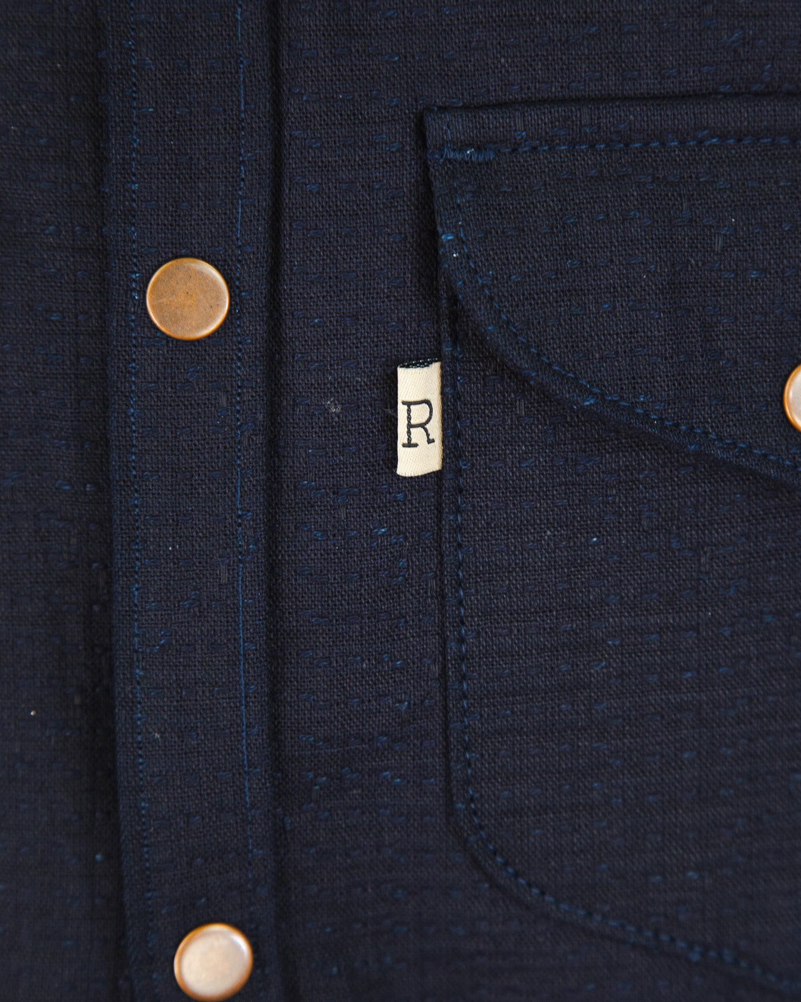 Eliminator Unshin Sashiko 13 Oz Dark Indigo Shirt