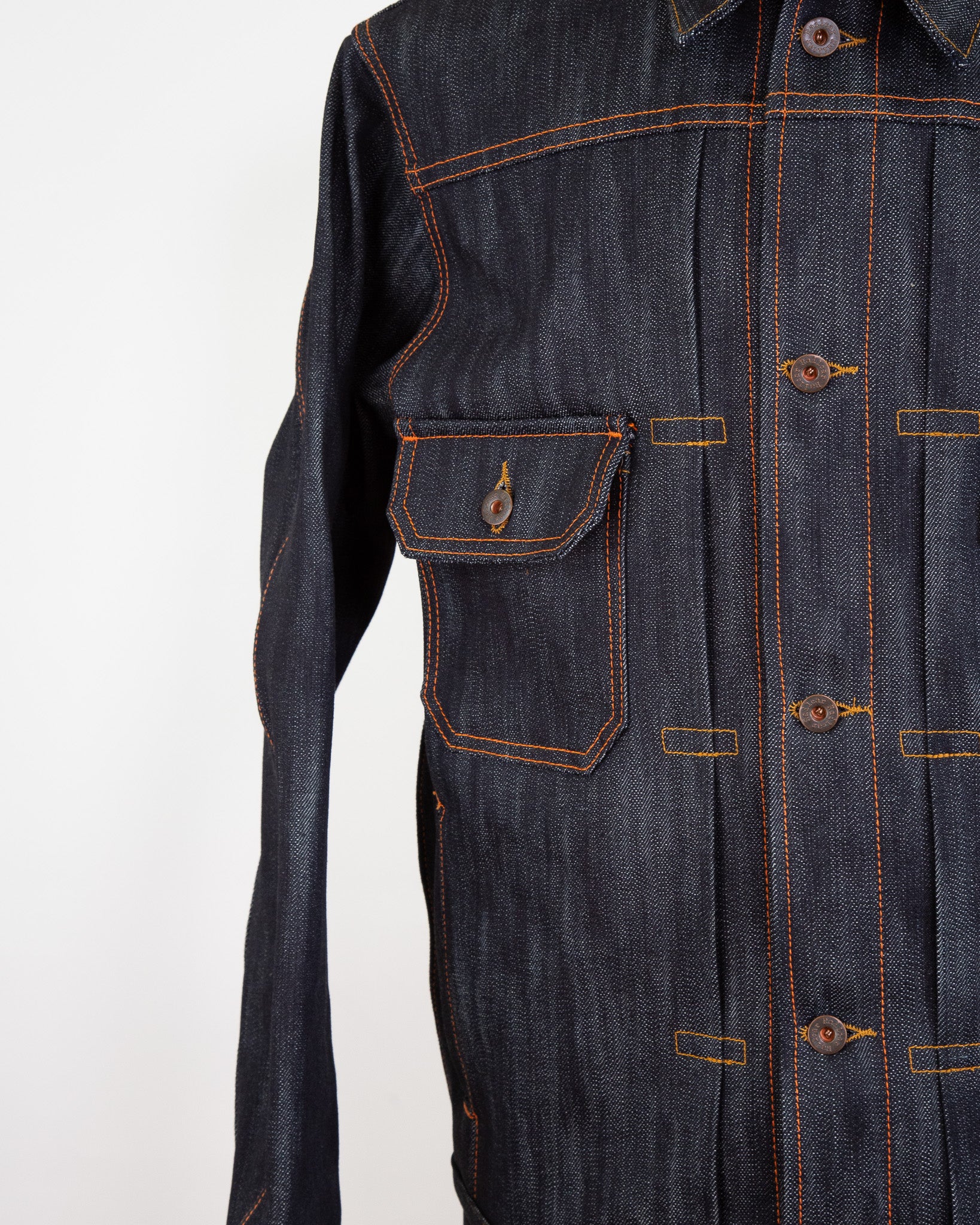 X124 Slub Indigo Type 1 chest pocket right