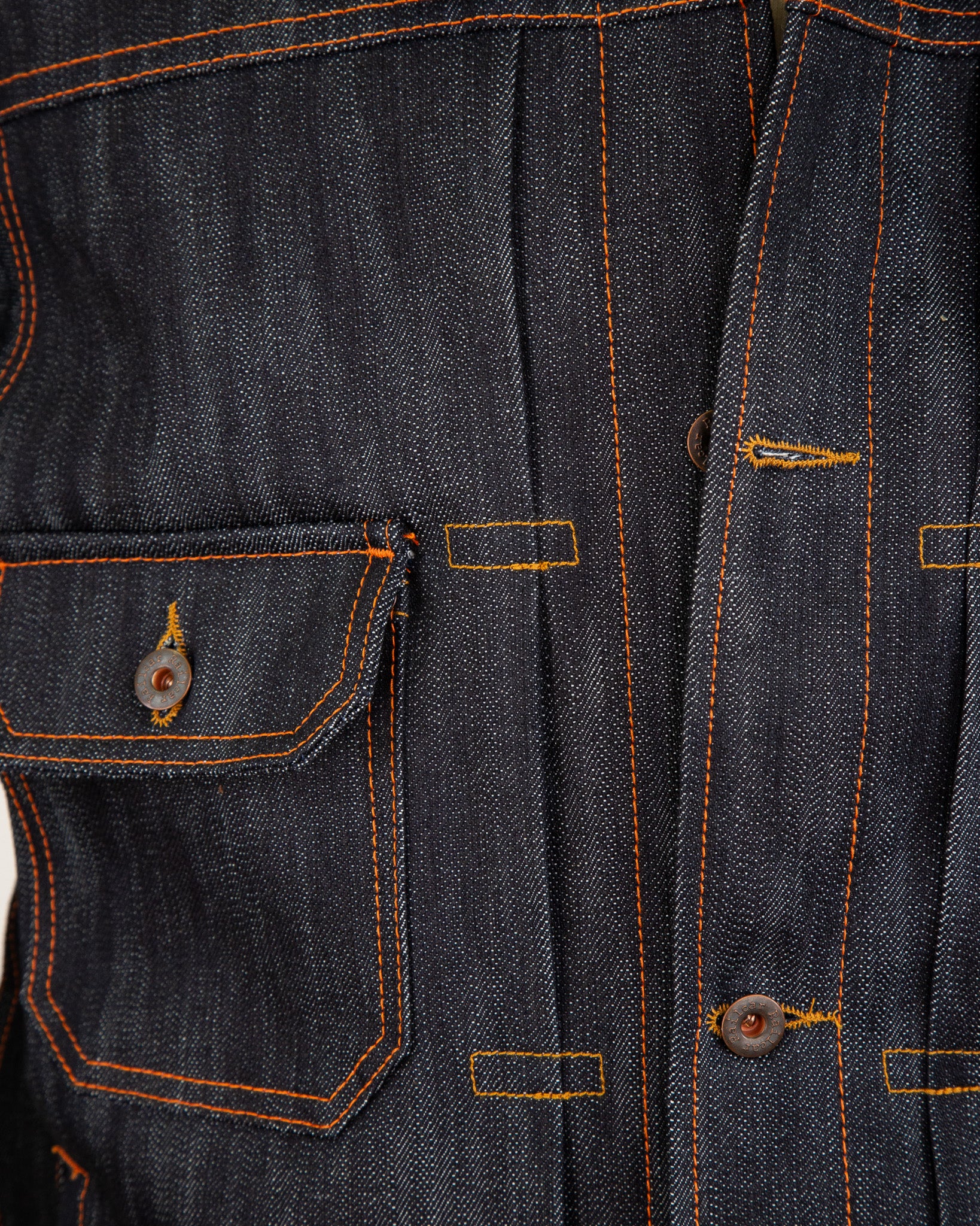 X124 Slub Indigo Type 1 chest pocket