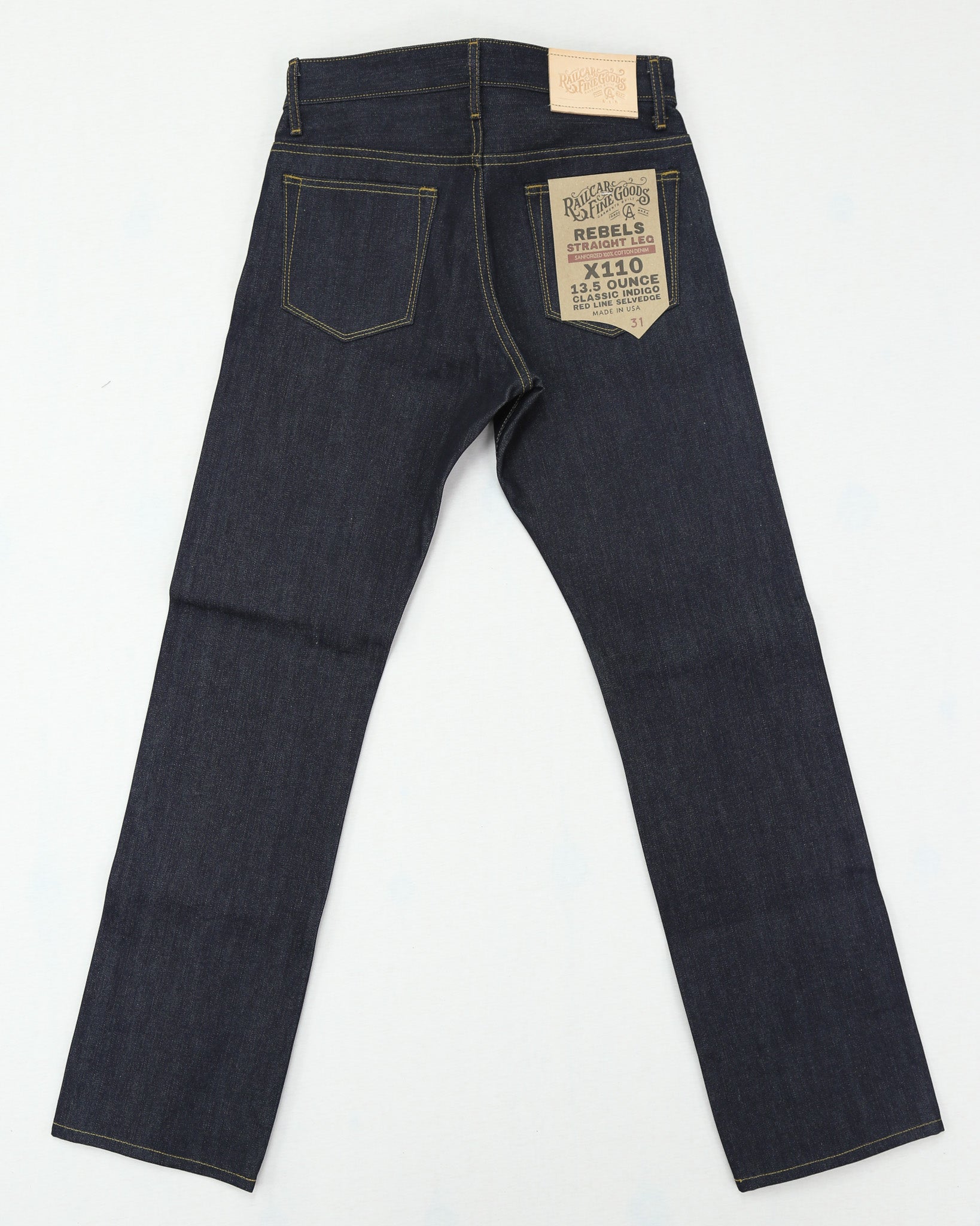Rebels X110 Modern Straight Leg 13.5 Oz Classic Indigo Selvedge