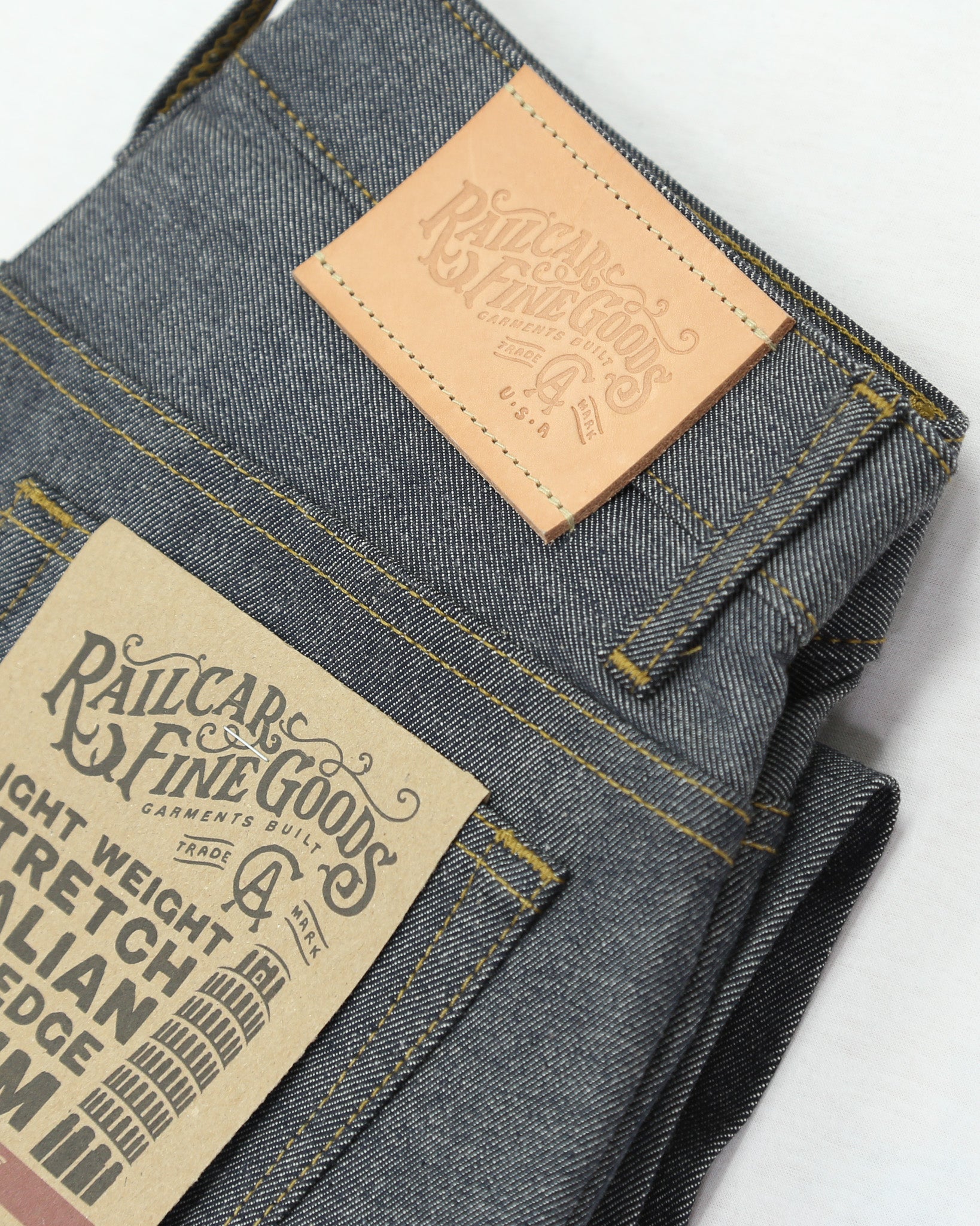 Rebels X102 Stretch Modern Straight Leg Candiani Gray Warp White Weft Selvedge