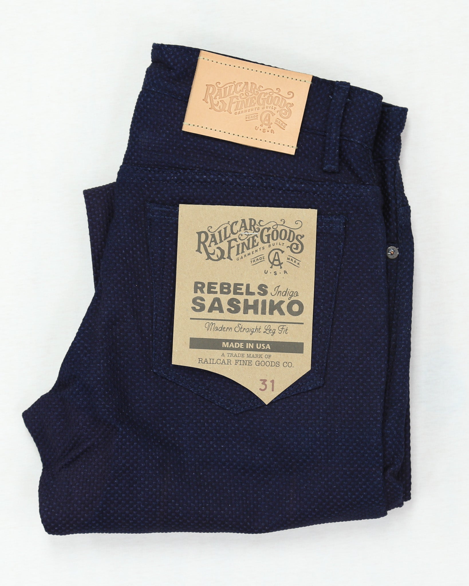 Rebels Sashiko Modern Straight Leg 12 Oz Indigo