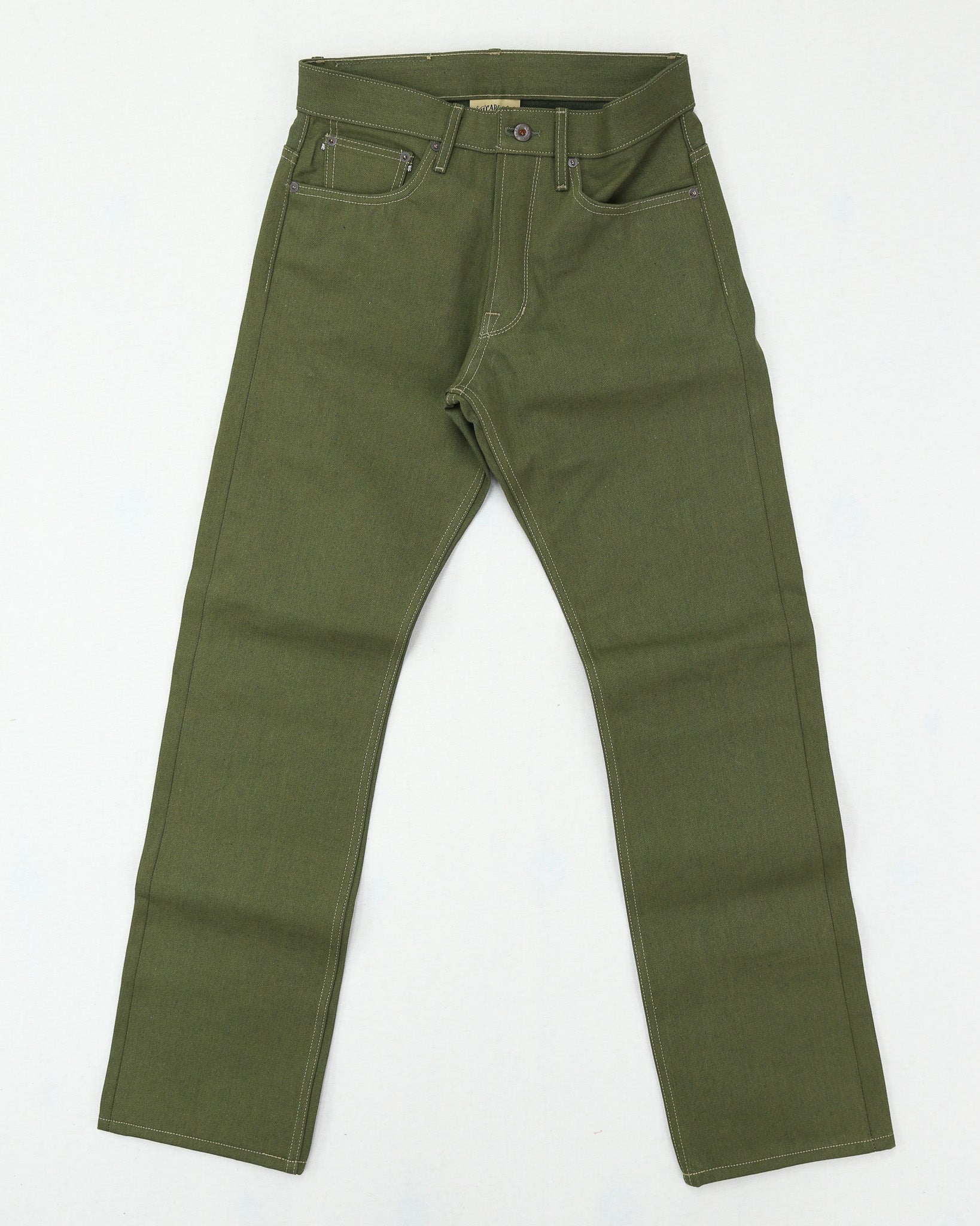 Rebels X060 Modern Straight Leg 13.5 Oz Japanese Olive Warp Green Weft