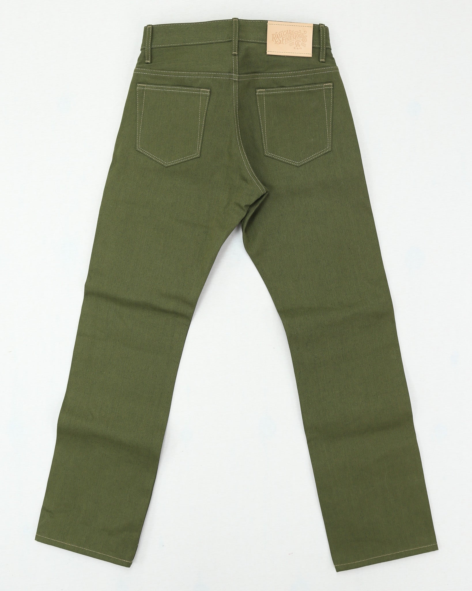 Rebels X060 Modern Straight Leg 13.5 Oz Japanese Olive Warp Green Weft