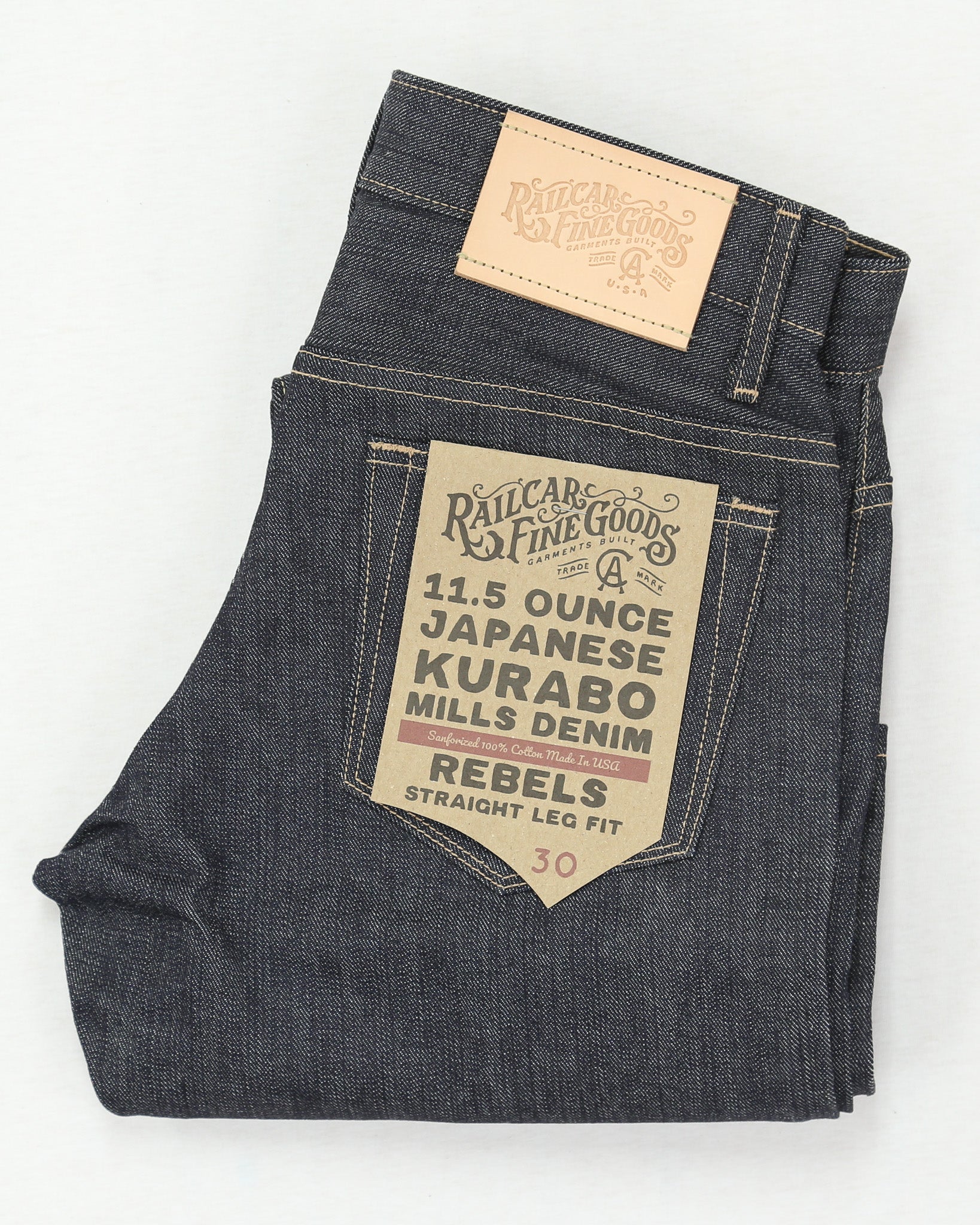 Rebels Kurabo Mills Modern Straight Leg 11.5 Oz Japanese Slub Denim