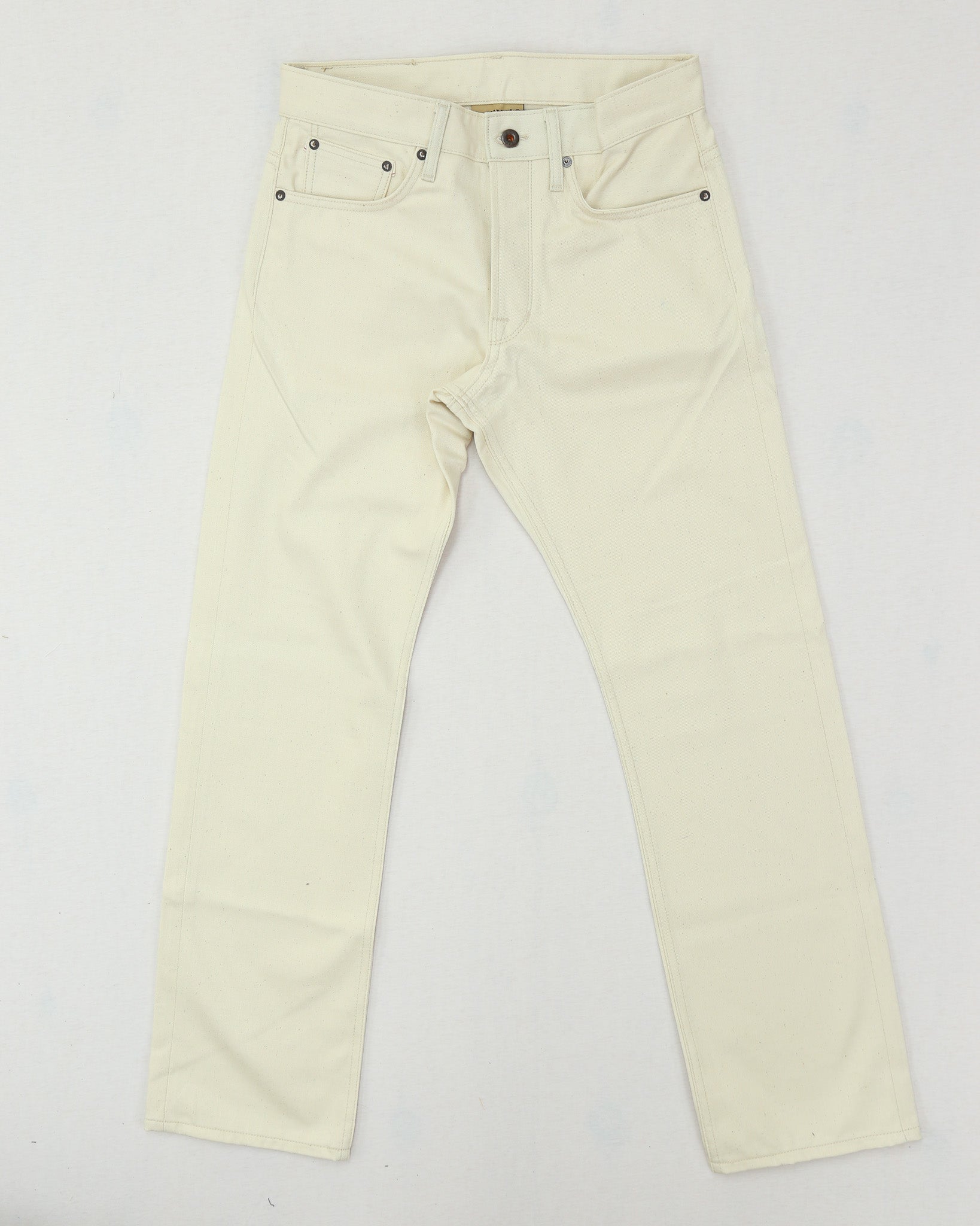 Rebels X105 Modern Straight Leg 12 Oz Ecru Natural Selvedge