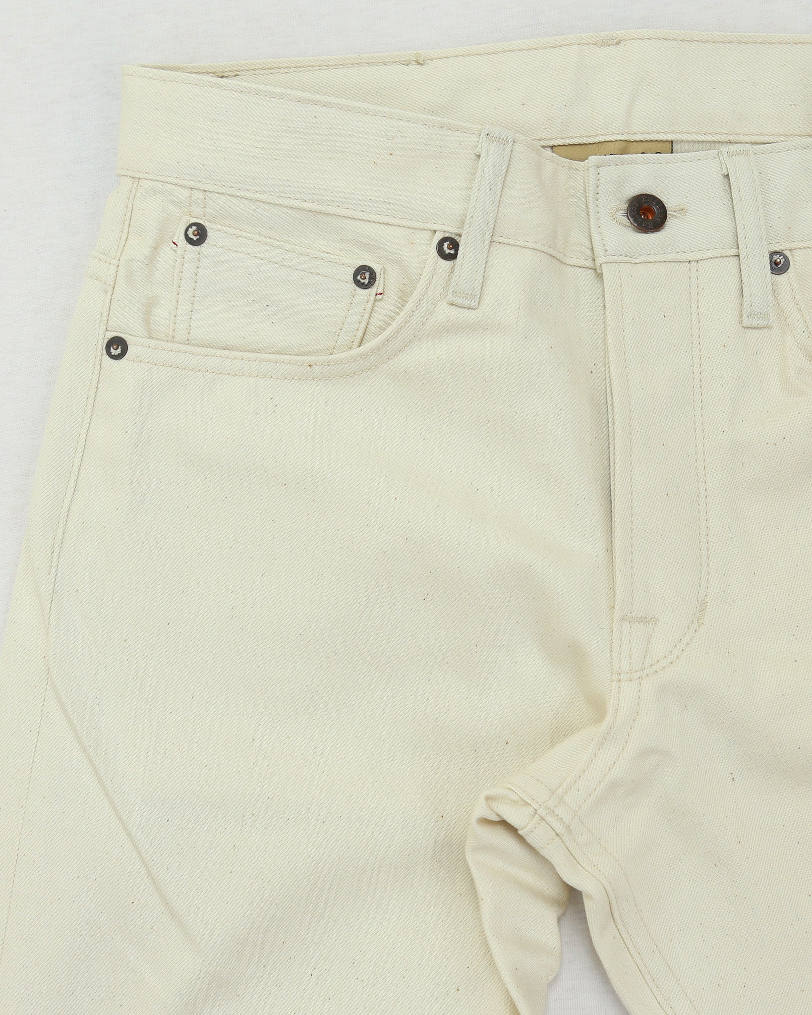 Rebels X105 Modern Straight Leg 12 Oz Ecru Natural Selvedge