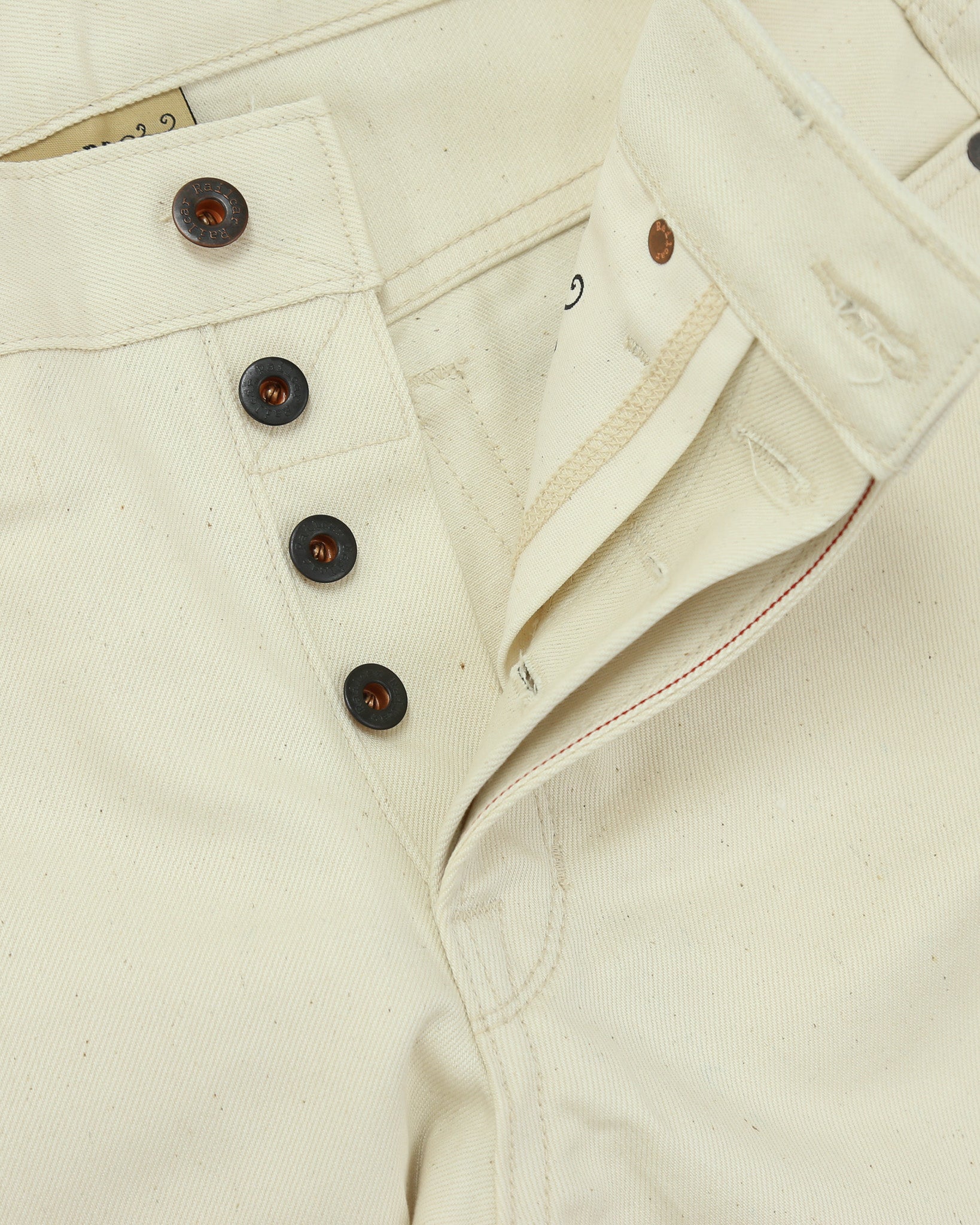 Rebels X105 Modern Straight Leg 12 Oz Ecru Natural Selvedge