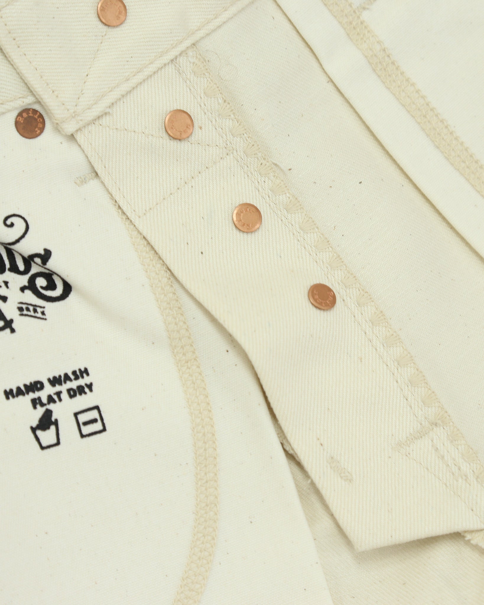 Rebels X105 Modern Straight Leg 12 Oz Ecru Natural Selvedge