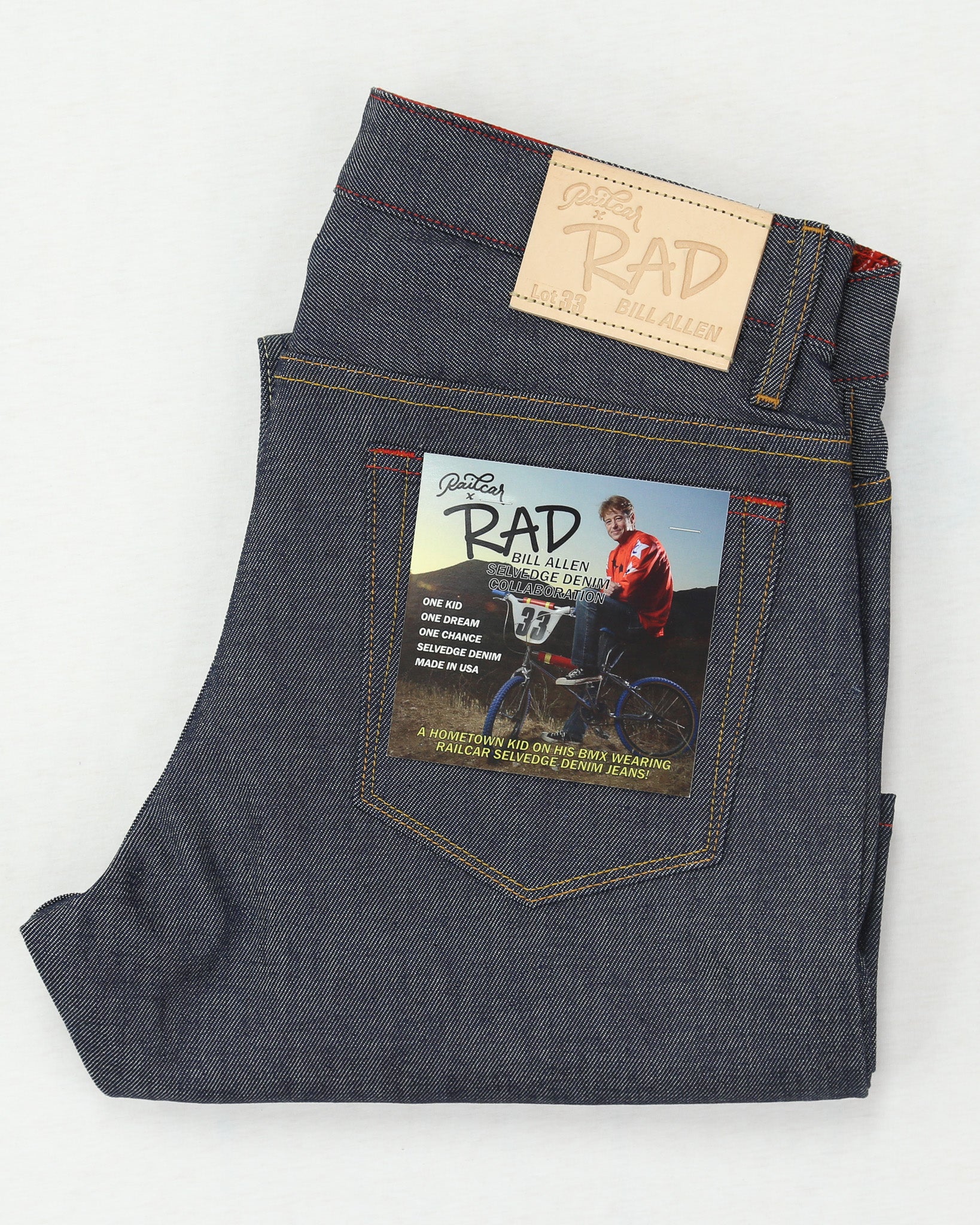Railcar X Rad Bill Allen Collaboration #2 12 Ounce Indigo Recycled Fibers Selvedge