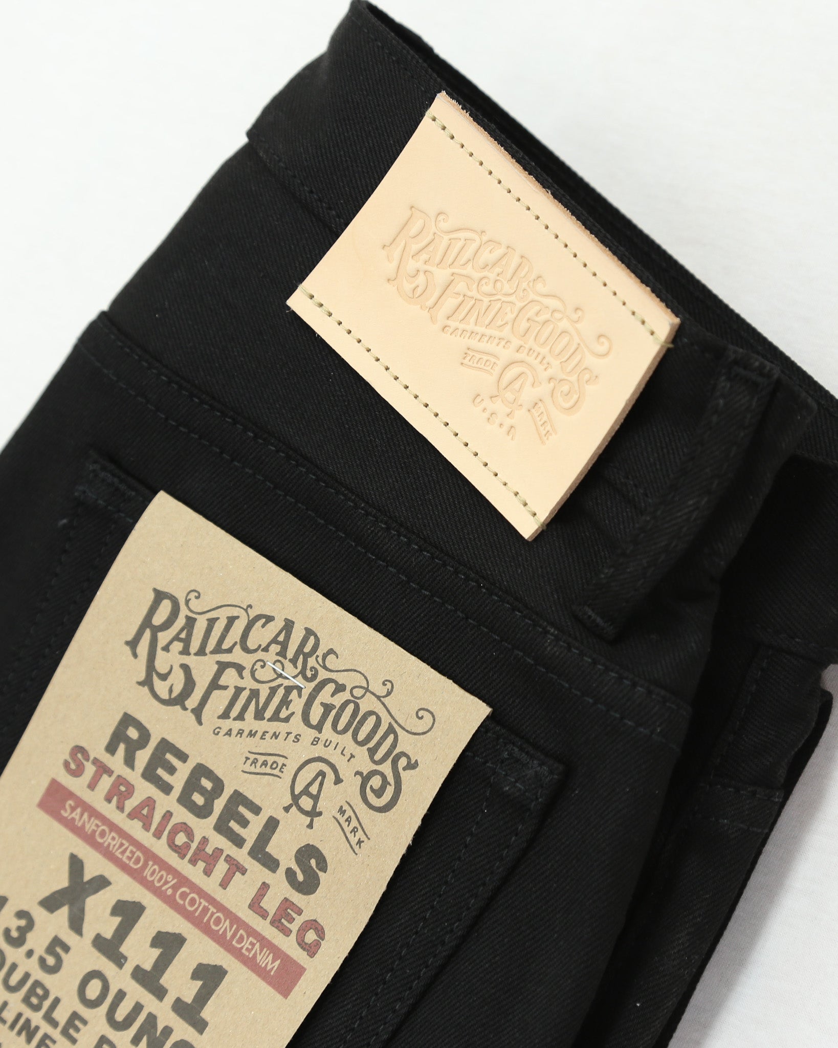 Rebels X111 Modern Straight Leg 13.5 Oz Double Black Selvedge